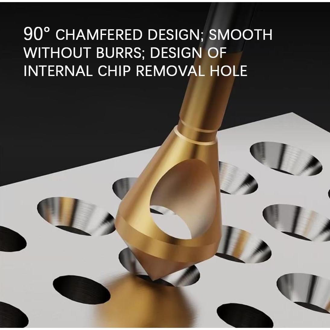 Juego de 4 herramientas de biselado GUDINGHENG 2-20mm Titanio