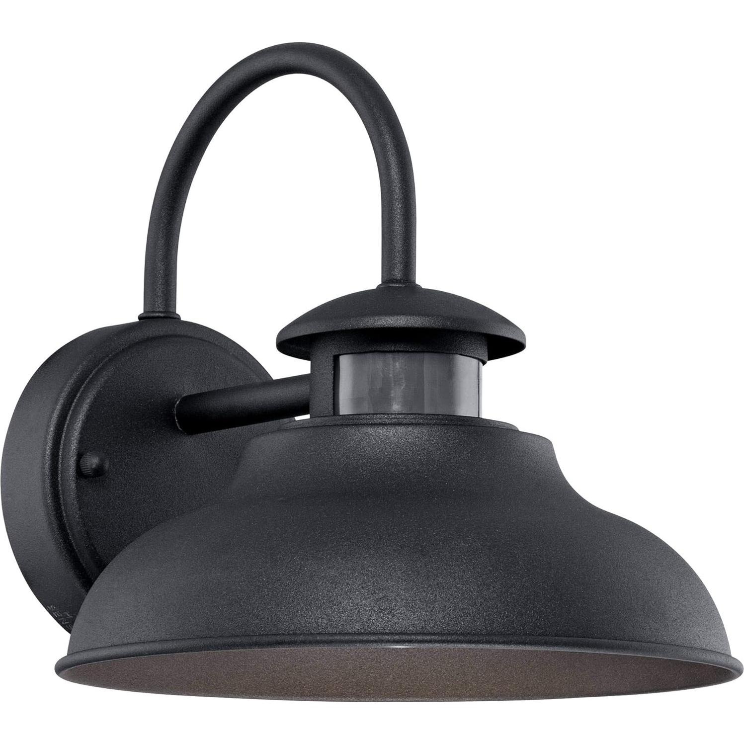 Luz de Pared LED John Timberland Negra con Sensor de Movimiento