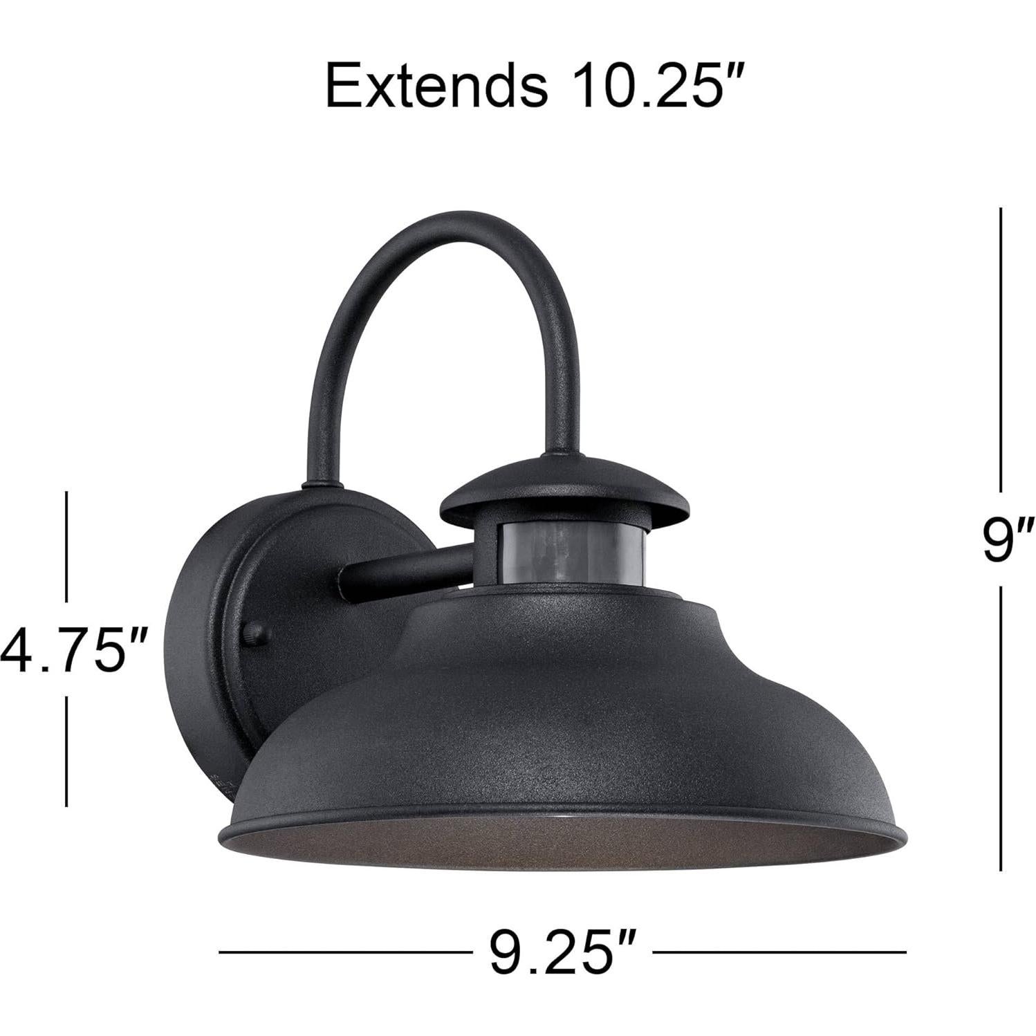Luz de Pared LED John Timberland Negra con Sensor de Movimiento