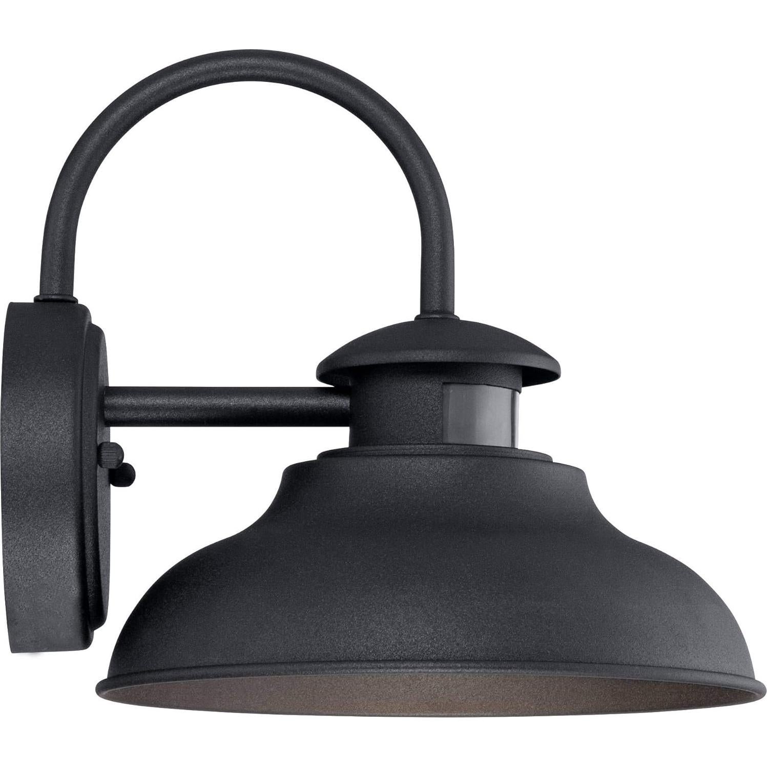 Luz de Pared LED John Timberland Negra con Sensor de Movimiento