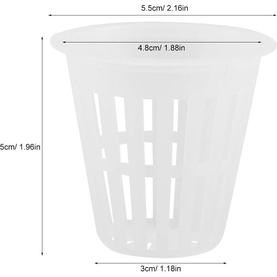 Canastas Hidropónicas 10 Pcs EBTOOLS 5.08 cm Plástico Blanco