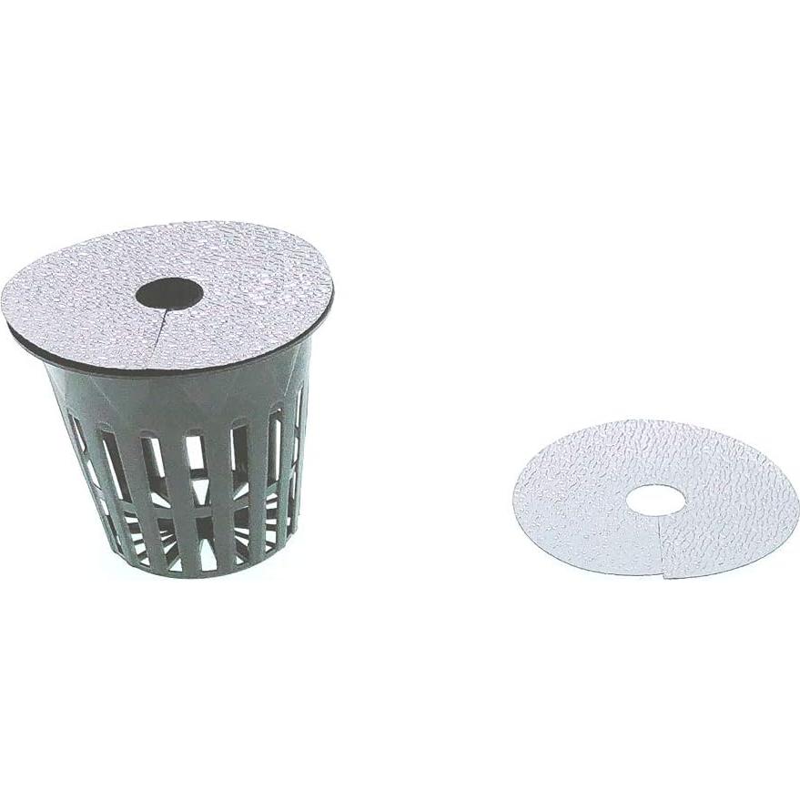 Macetas de Malla HORTIPOTS 2" (75 Piezas) con Tapas Reflectantes