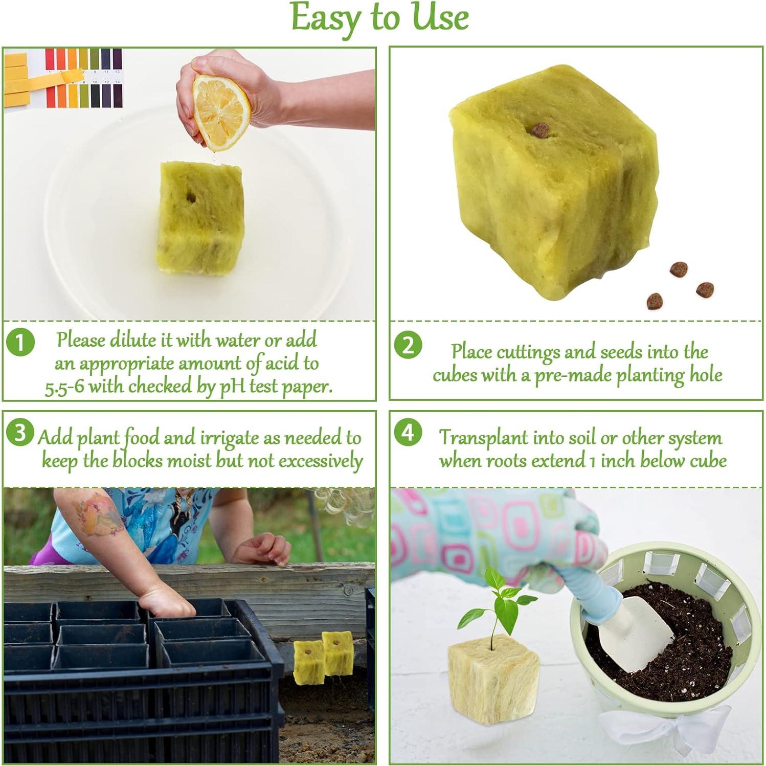 Cubos de Lana de Roca Legigo 5.08 cm para Germinación Hidropónica