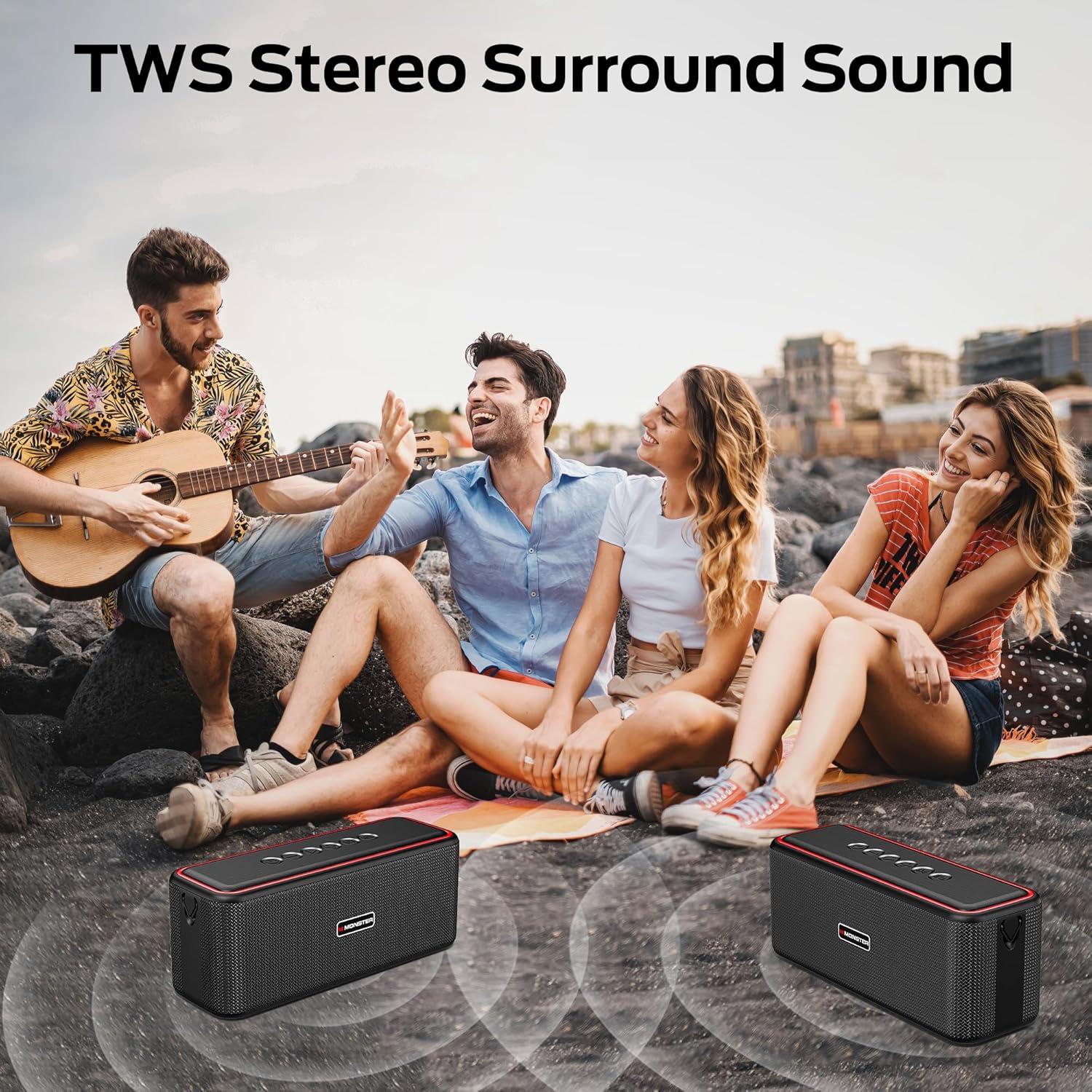 Altavoz Bluetooth Monster Shock Pro 100W Portátil Resistente Agua