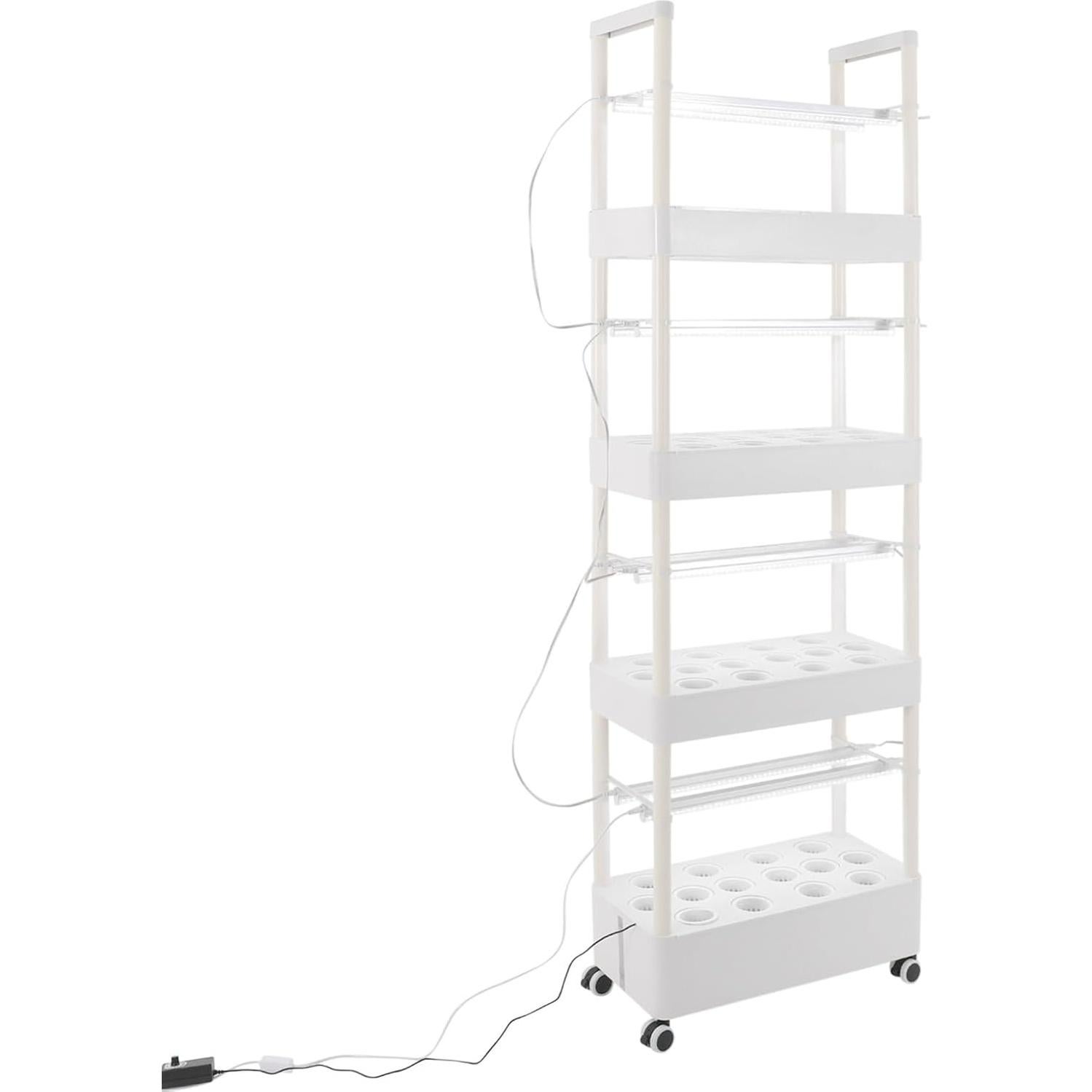 Sistema Hidropónico Vertical Fenorel 56 Plantas 4 Niveles LED 32L