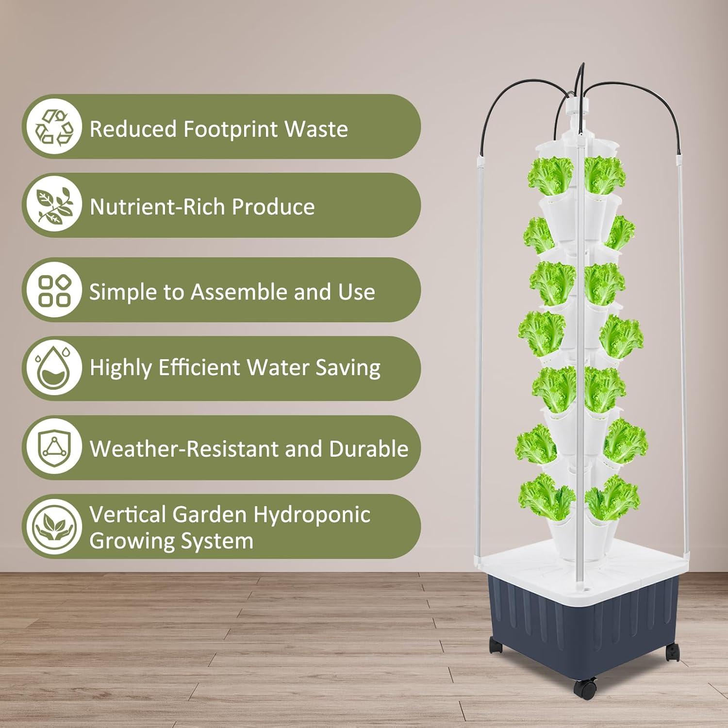 Sistema Hidropónico Inteligente BBinmine 40 Agujeros con LED