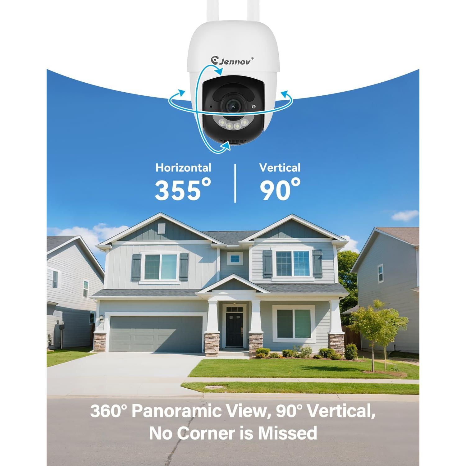 Sistema de Cámara de Seguridad Inalámbrica Jennov 5MP NVR 8CH