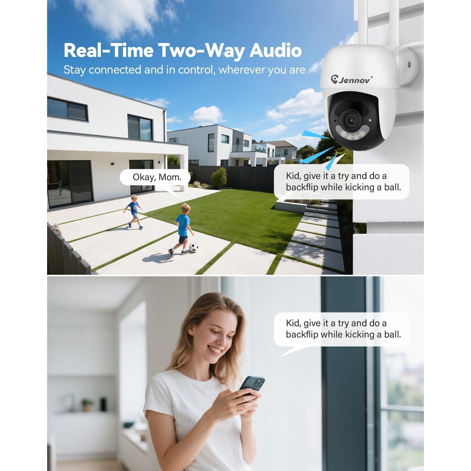 Sistema de Cámara de Seguridad Inalámbrica Jennov 5MP NVR 8CH