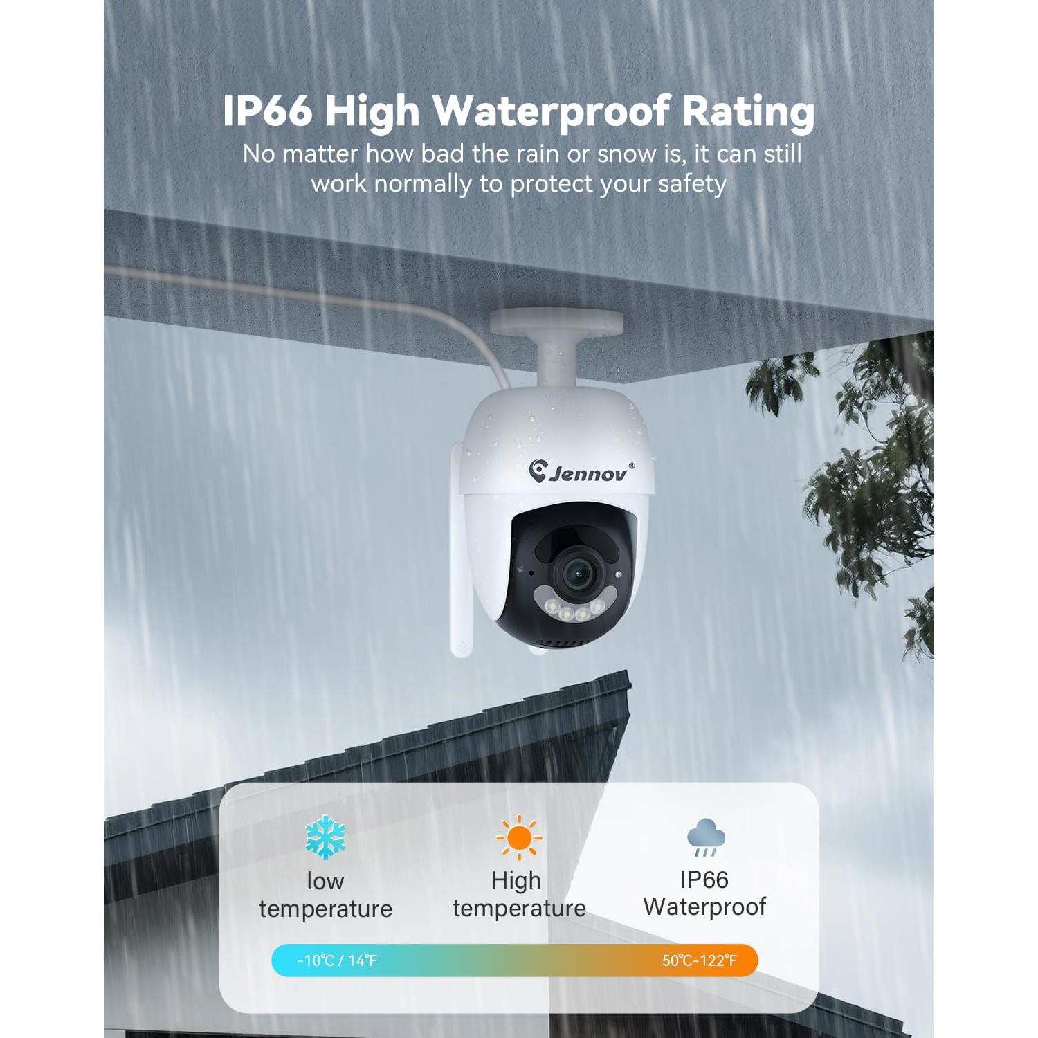 Sistema de Cámara de Seguridad Inalámbrica Jennov 5MP NVR 8CH