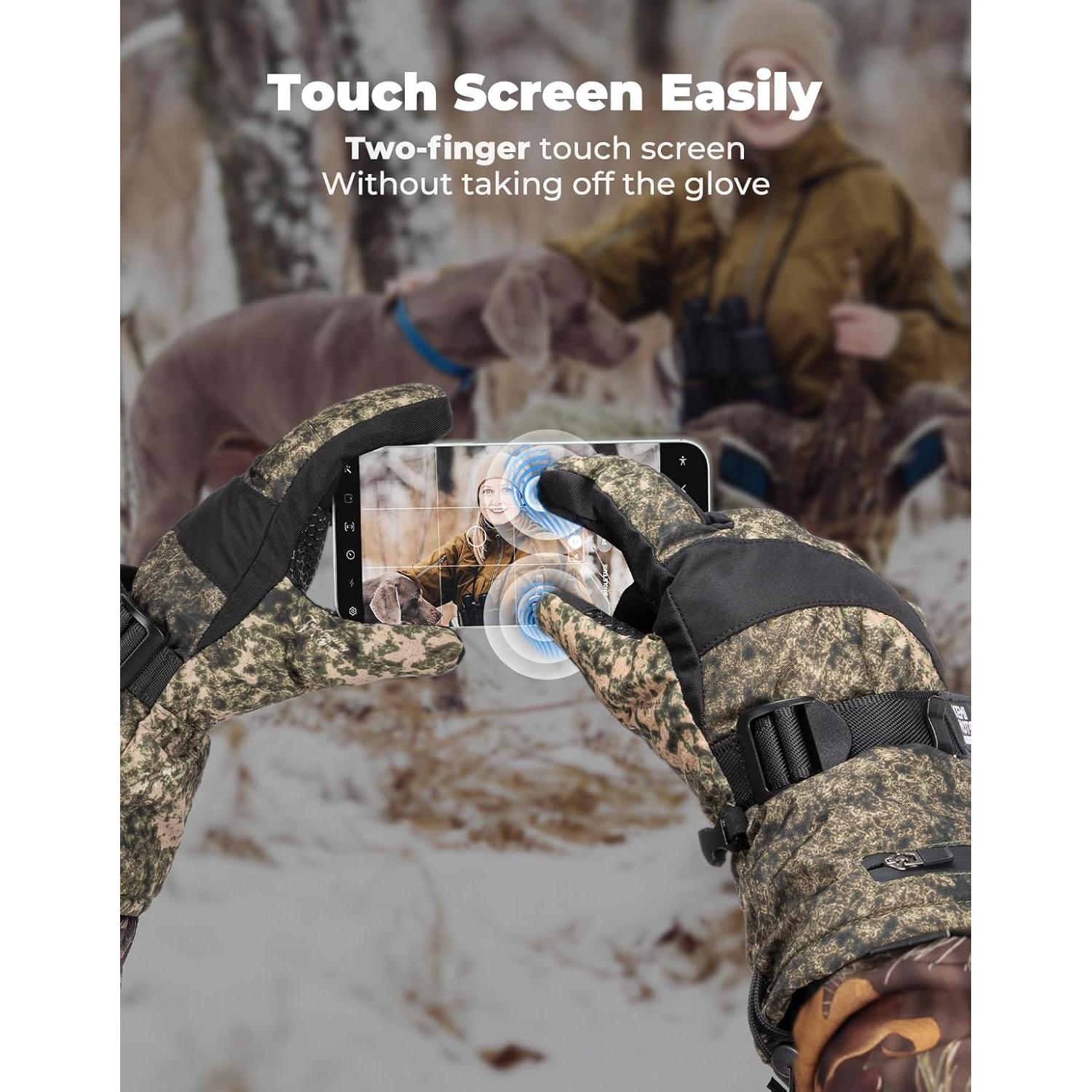 Guantes Térmicos KEMIMOTO Camuflados para Caza y Esquí