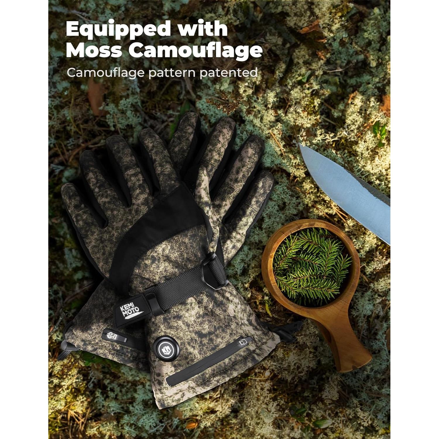 Guantes Térmicos KEMIMOTO Camuflados para Caza y Esquí