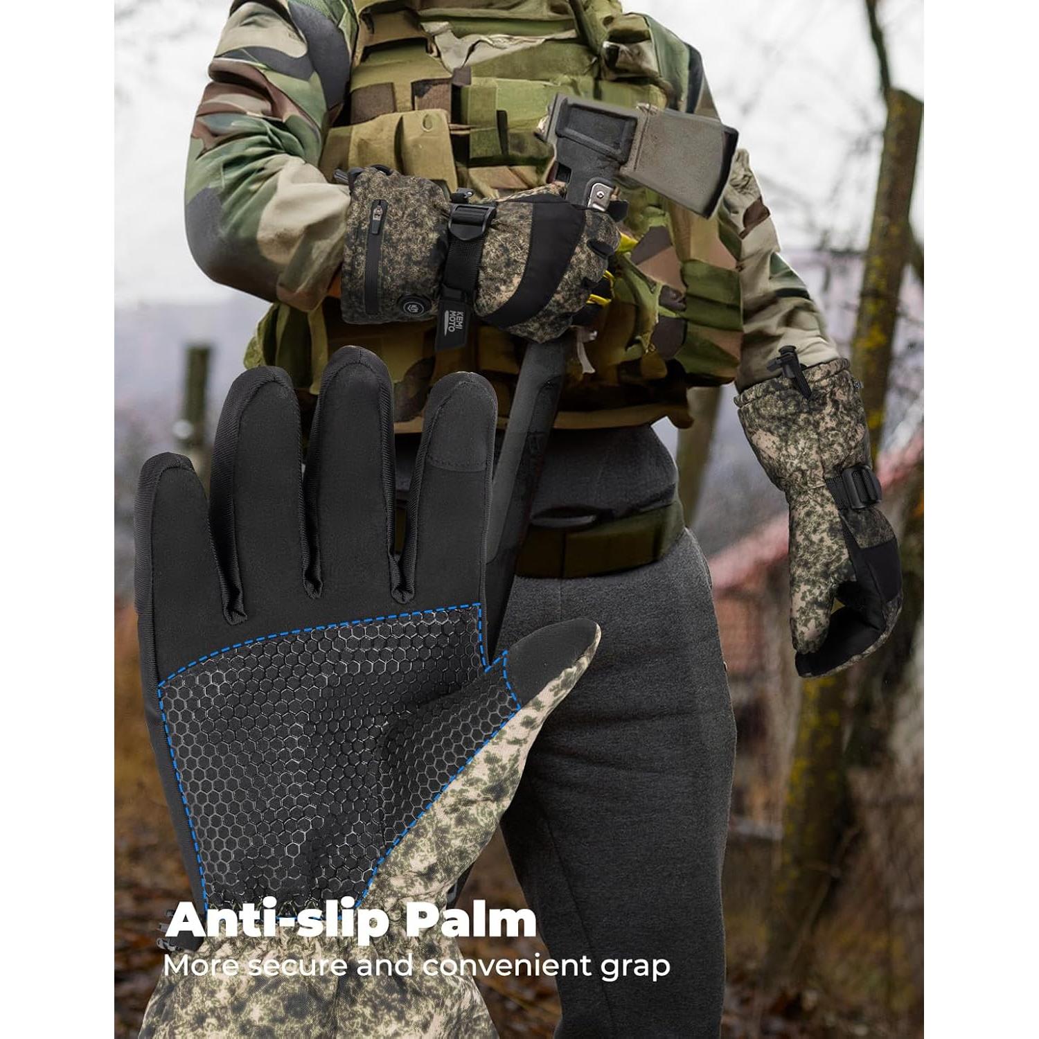 Guantes Térmicos KEMIMOTO Camuflados para Caza y Esquí