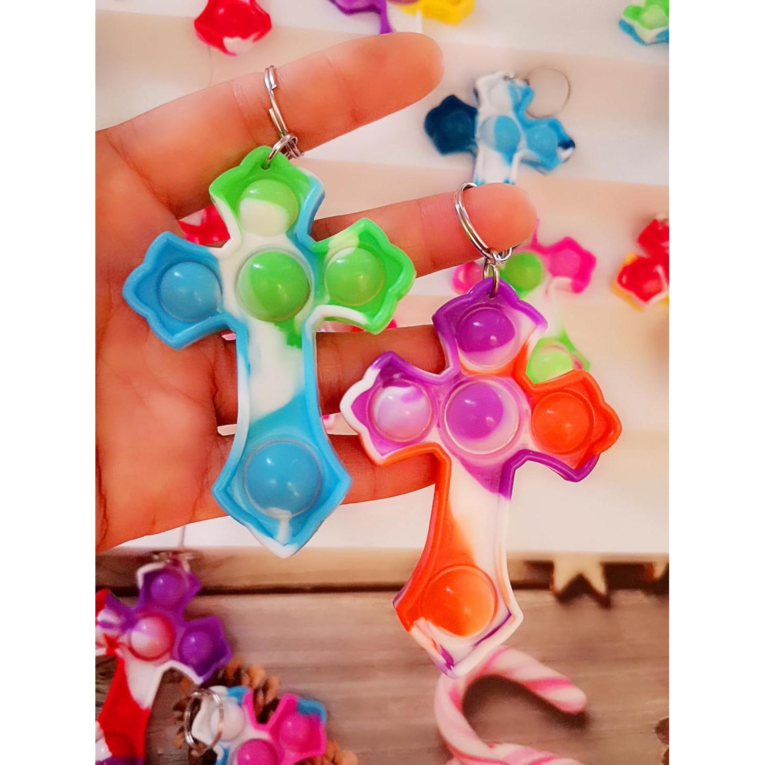 20 Llaveros Antiestrés Pop Burbuja Coloridos Colorbopop