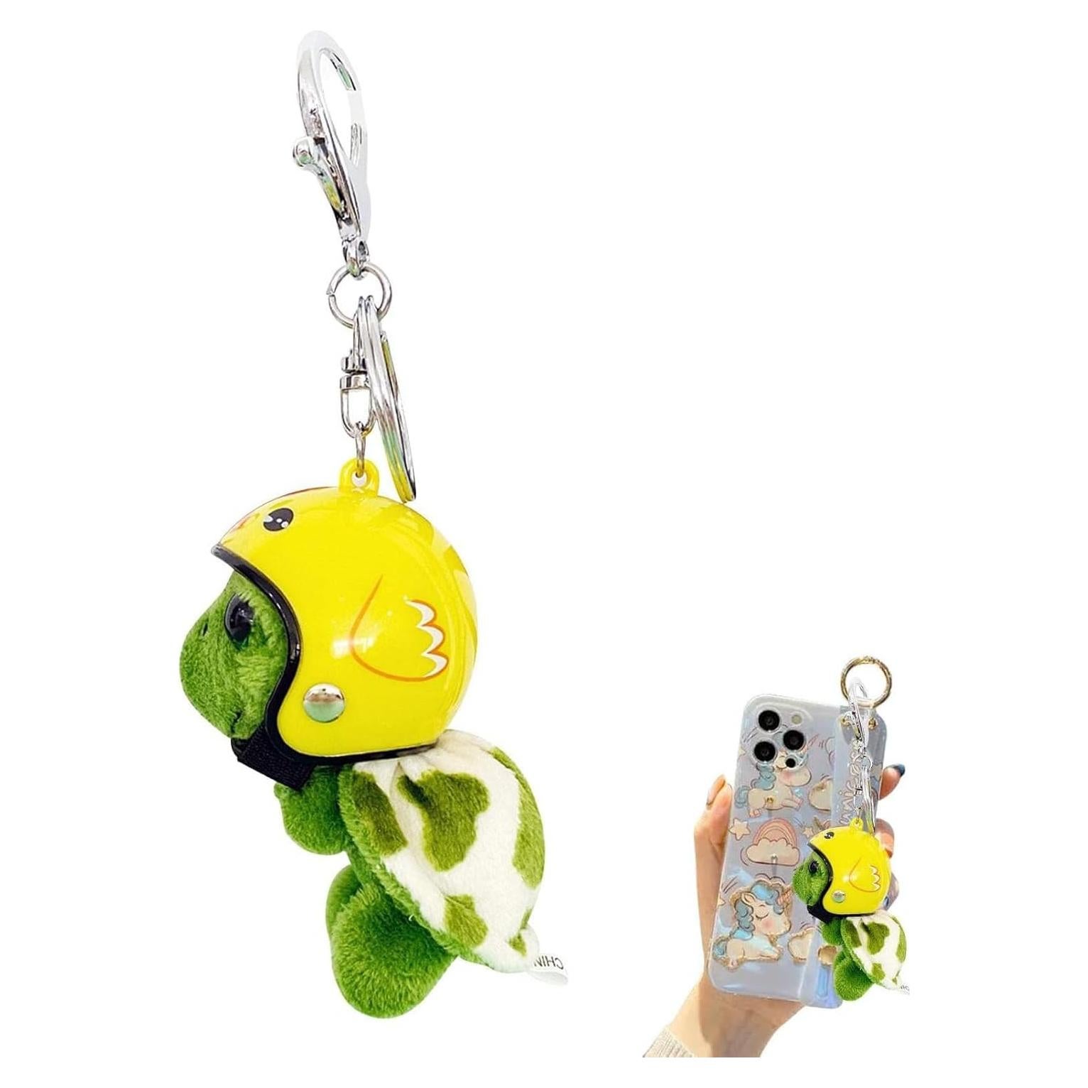 Llavero de Tortuga Marina de Peluche Jizlan Amarillo 22g