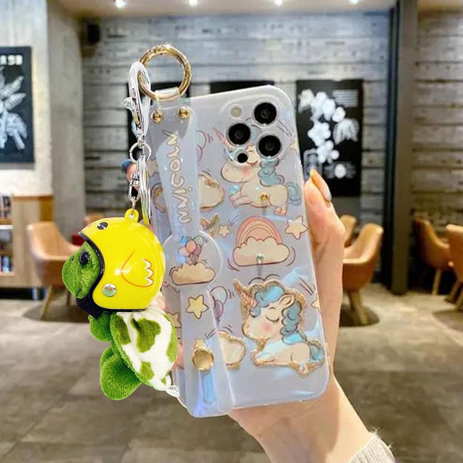 Llavero de Tortuga Marina de Peluche Jizlan Amarillo 22g