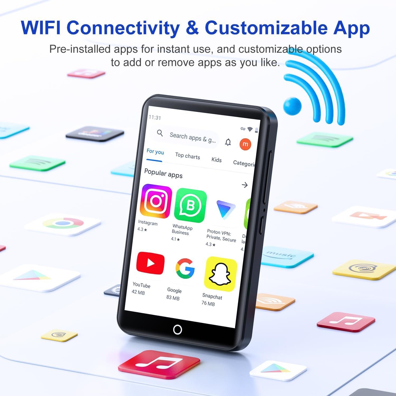 Reproductor MP3 Conrain M301-Pro 96GB Bluetooth WiFi Pantalla 4.02"