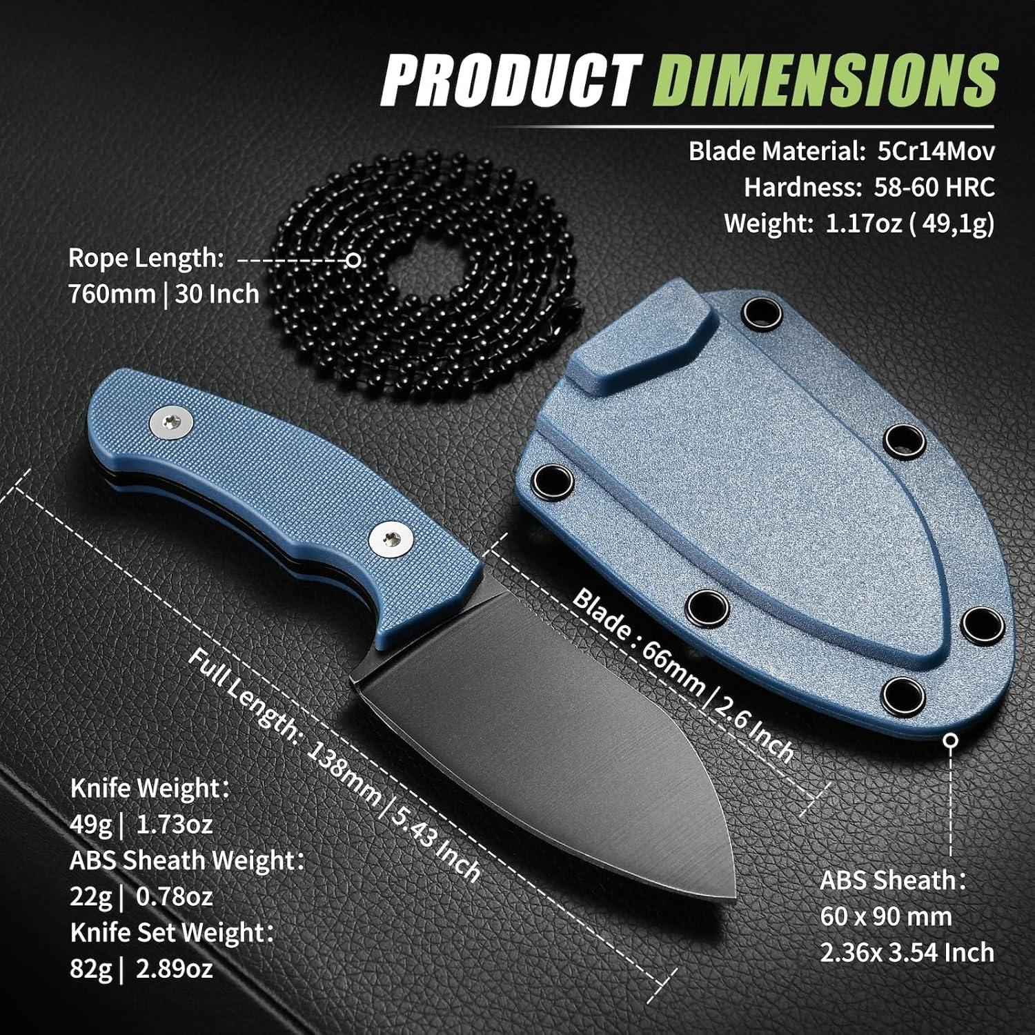 Cuchillo de Cuello SPITZKANTE P-DA 14 cm Acero Inoxidable EDC