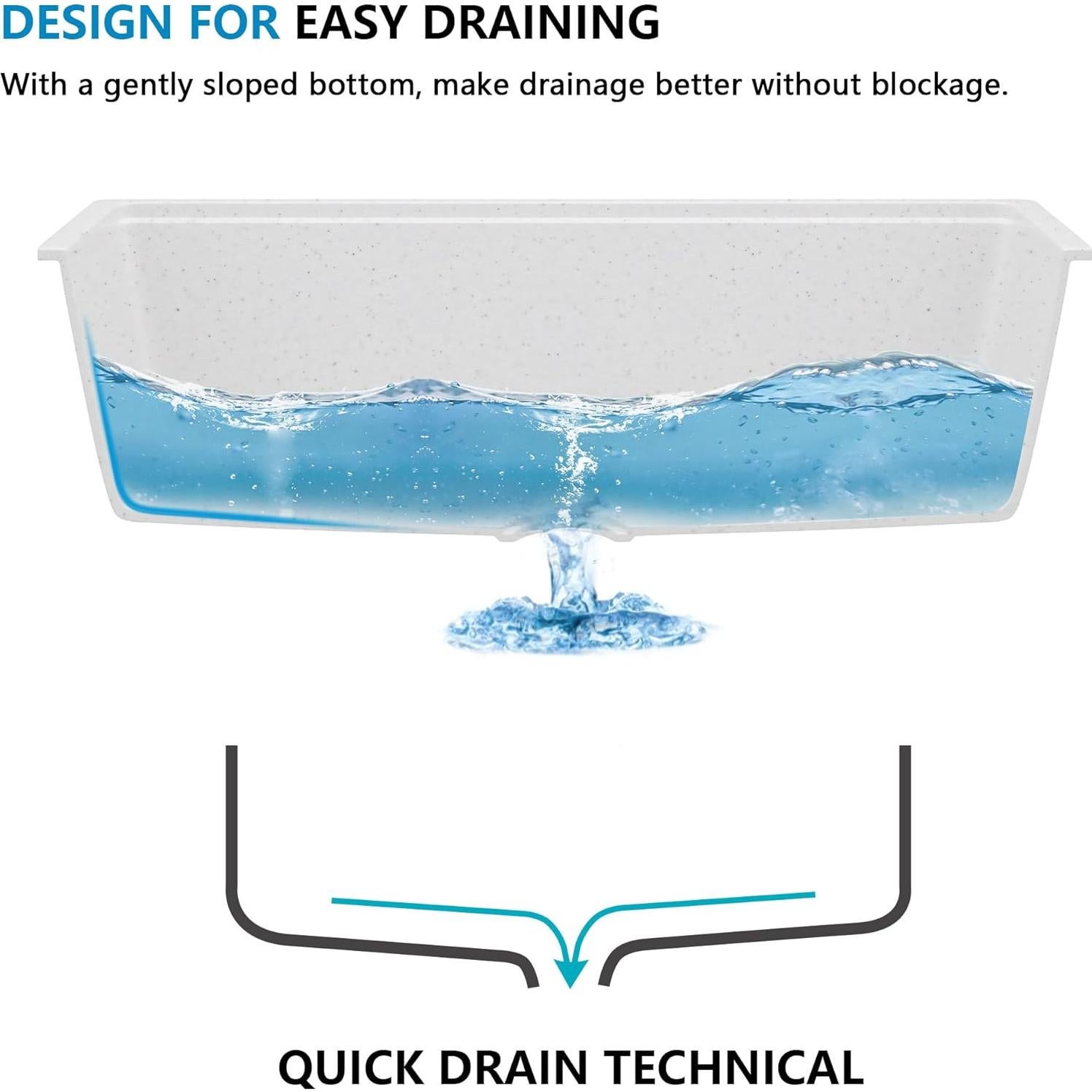 Fregadero de Cocina Fulorni 30" Blanco Compuesto de Granito