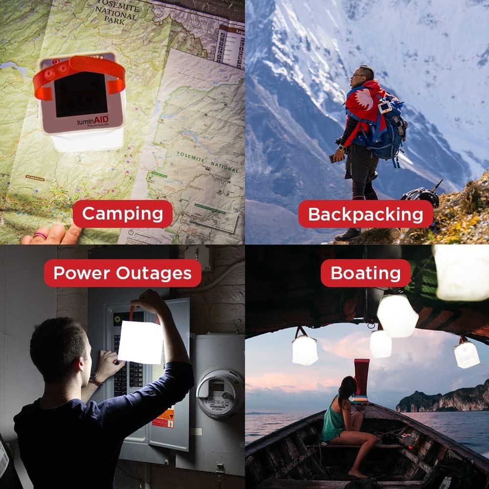 Linterna Solar LuminAID Inflable LED 75 Lúmenes Camping