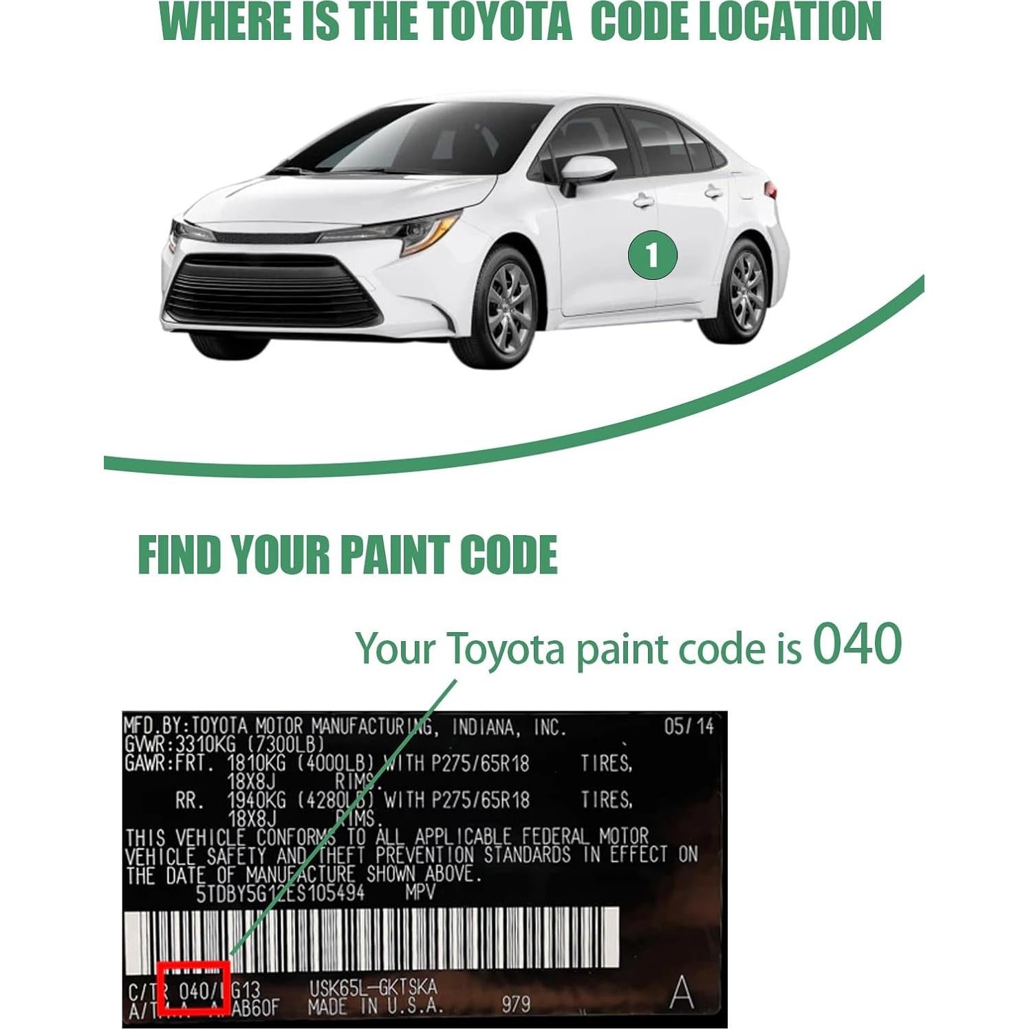 Bolígrafo de Retoque Cardiality Lunar Rock 6X3 para Toyota