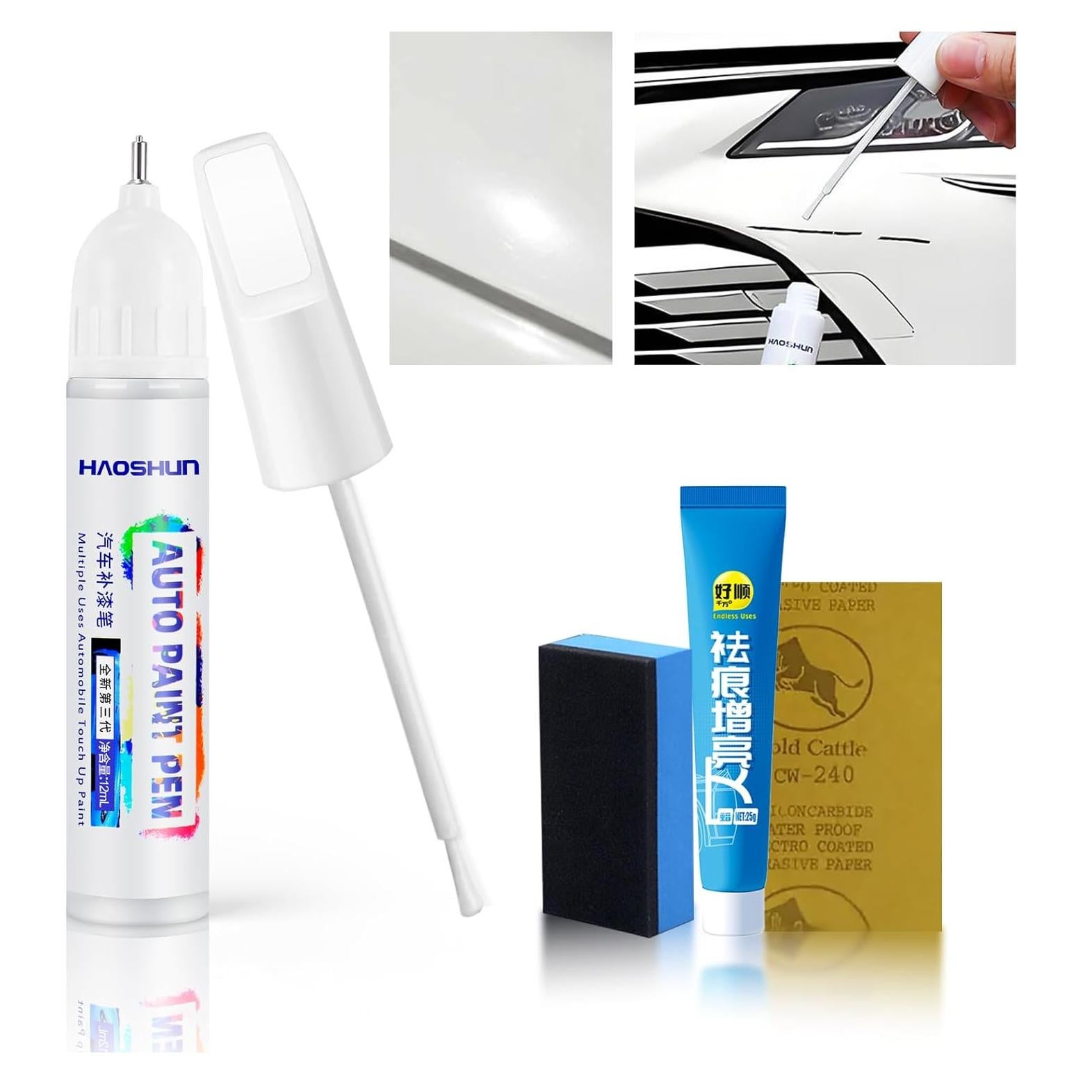 Bolígrafo de Pintura Retoque BXQATMB 12ml Blanco Metálico