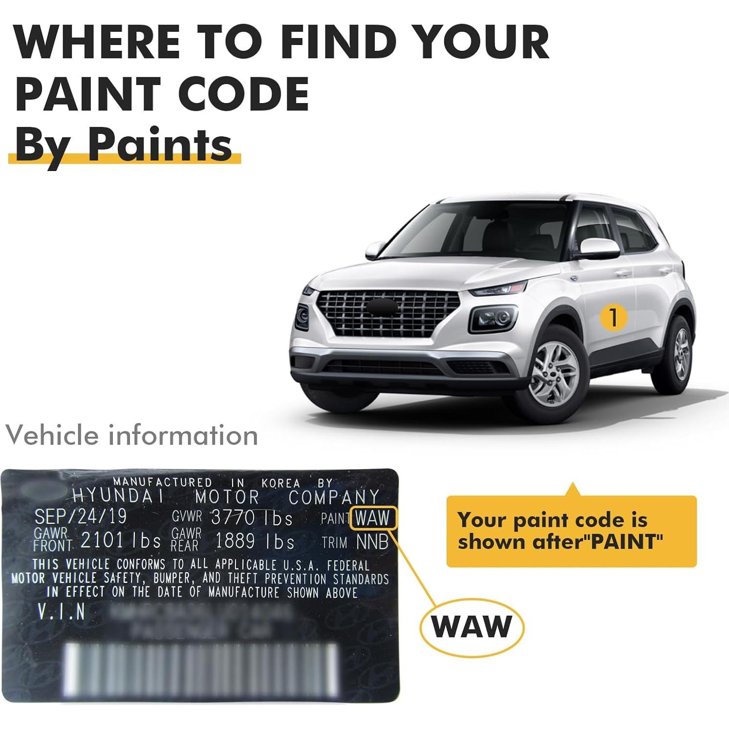 Pintura de Retoque Hyundai Blanco Hiper WC9 12ml 2 en 1