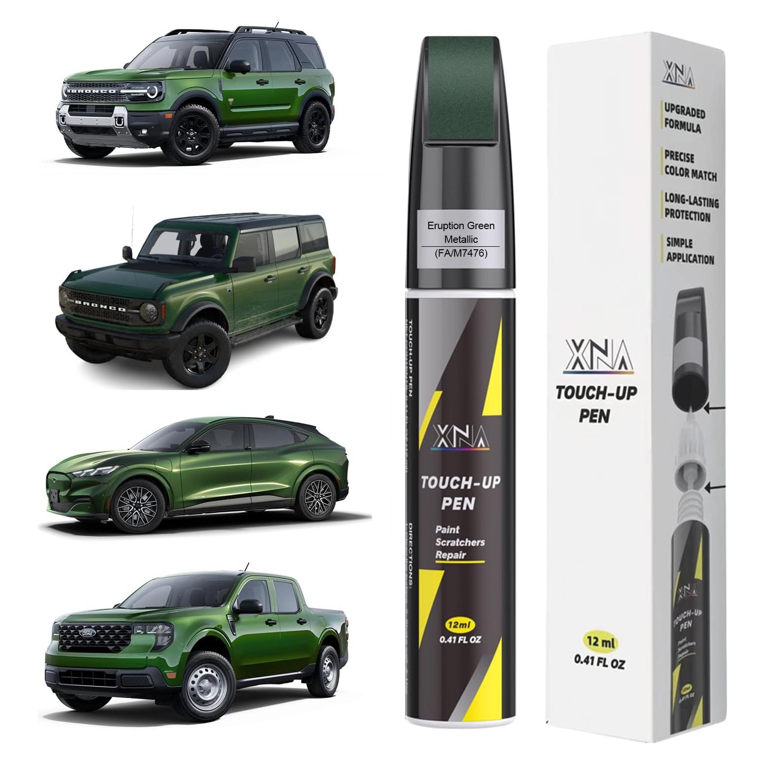 Pintura de Toque XNA Eruptión Verde Metálico para Ford 12ml