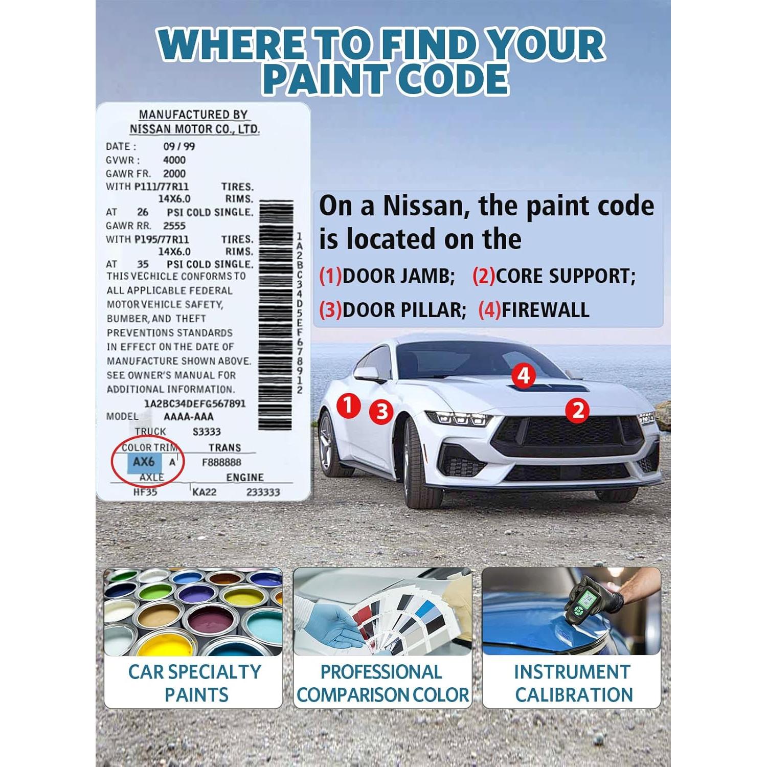 Pintura de Retoque FIXEZPRO QAK Glacier White para Nissan