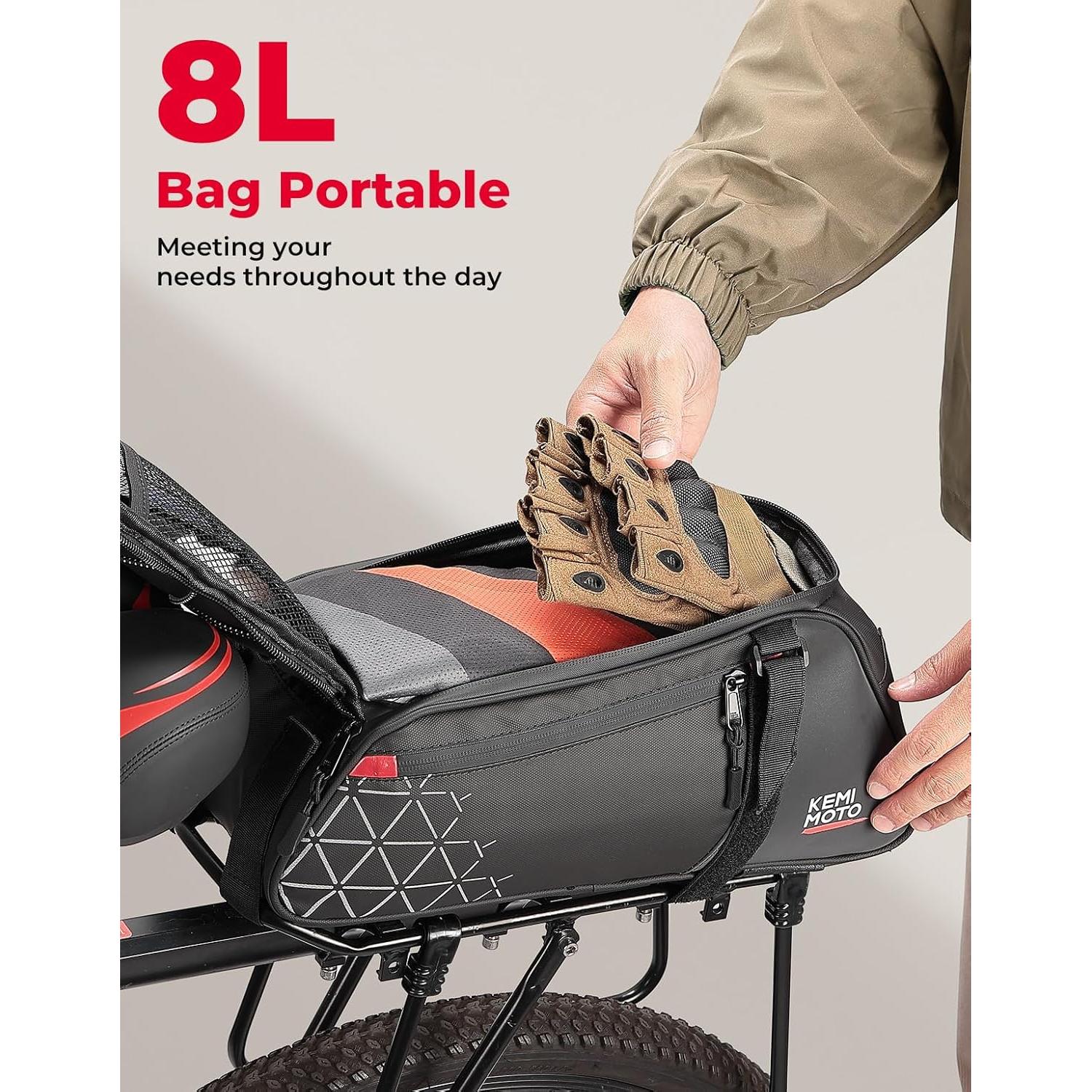 Bolsa de Soporte para Bicicleta KEMIMOTO 8L Resistente al Agua