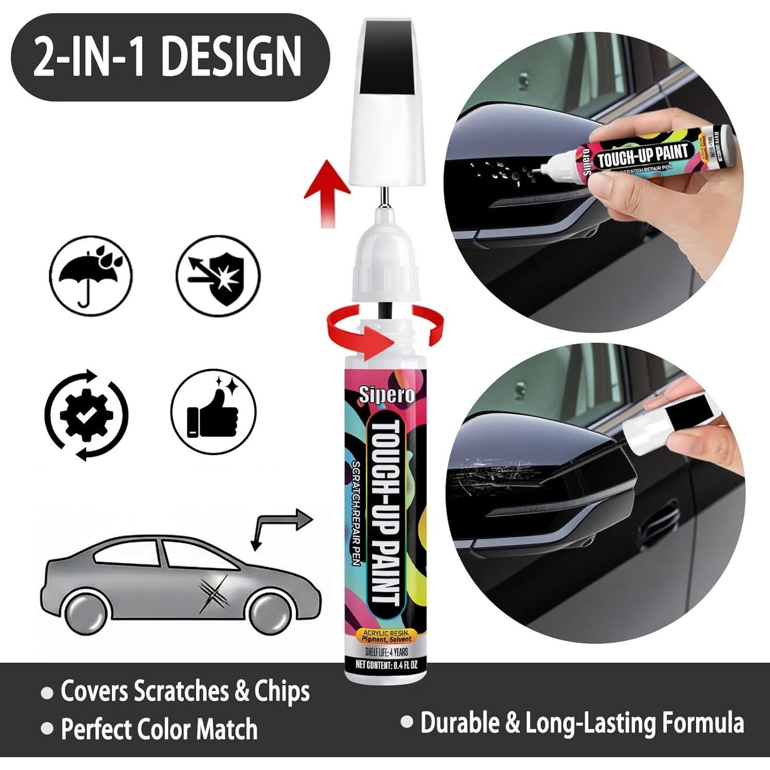 Pintura de Retoque Sipero Jet Black Mica 41W para Mazda