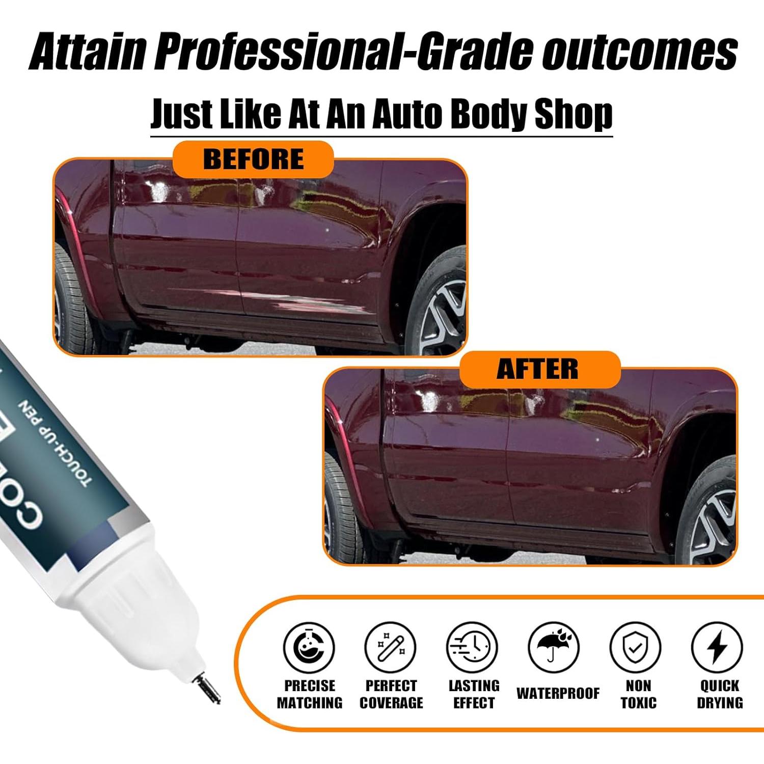 Pintura de Retoque SNSIR Delmonico Rojo Perlado 12ml para Dodge Ram