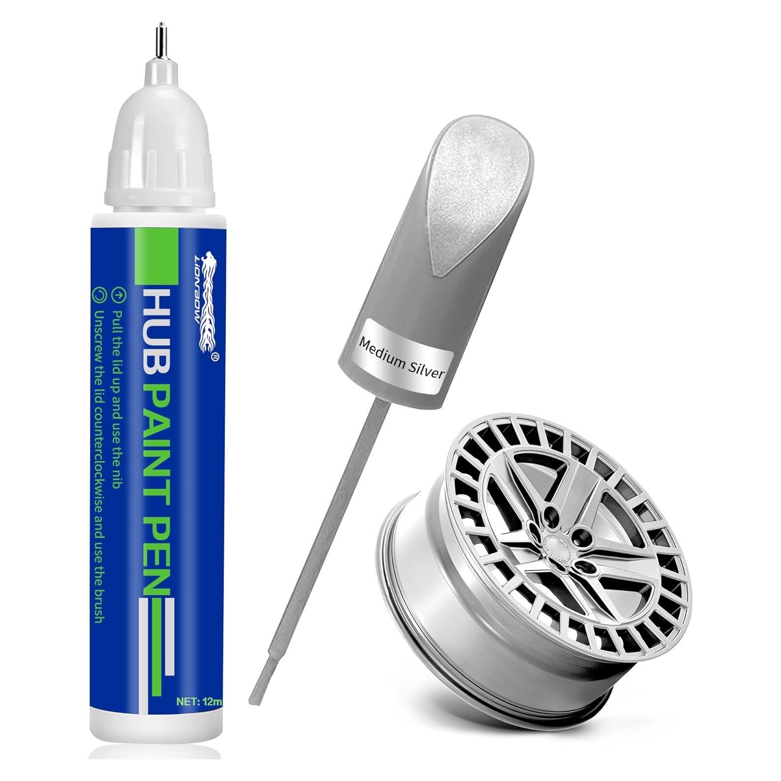 LIONBOW Pintura de Retoque para Ruedas - Plata Media 12ml