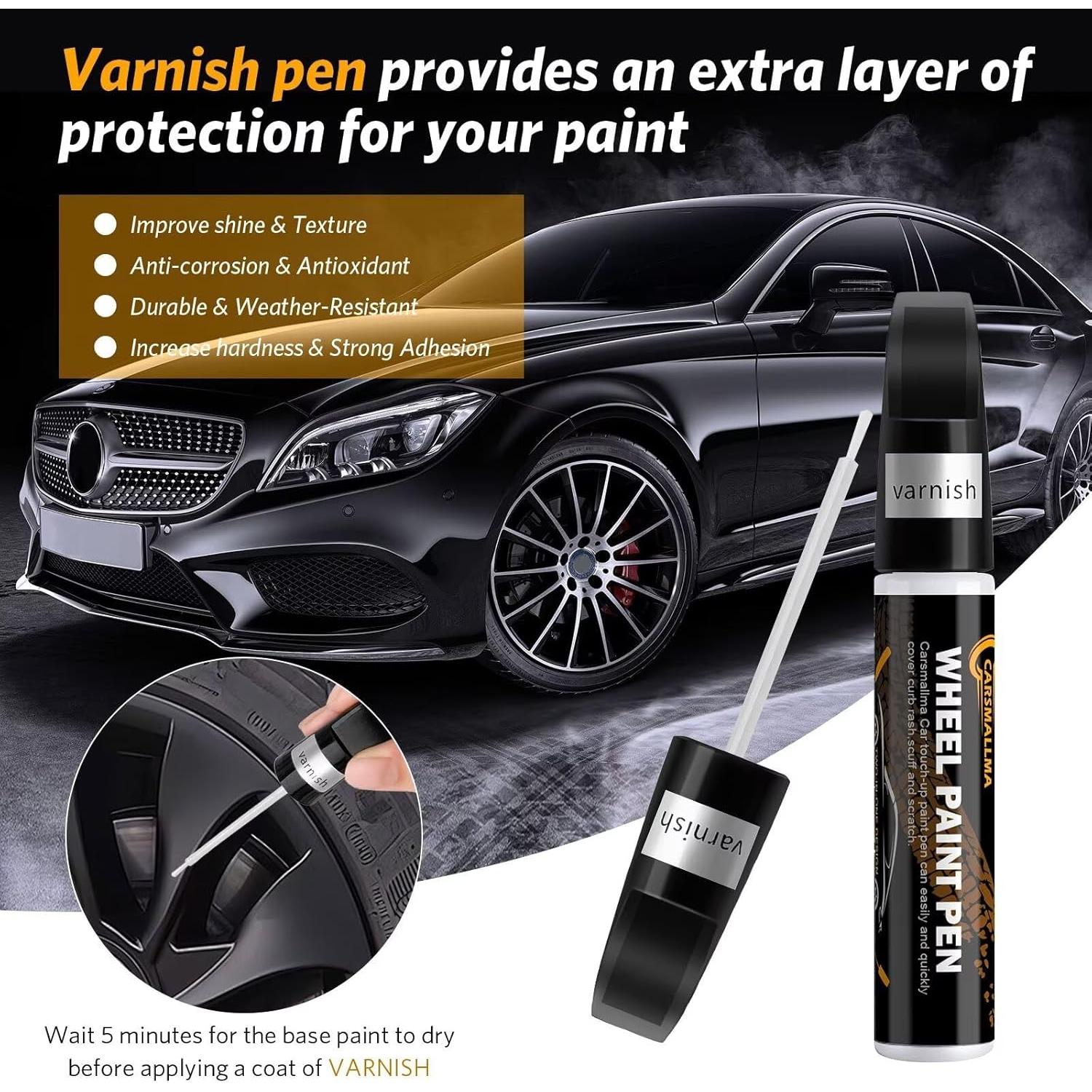 Pintura para Retoque de Llantas Carsmallma 11.8ml Negra