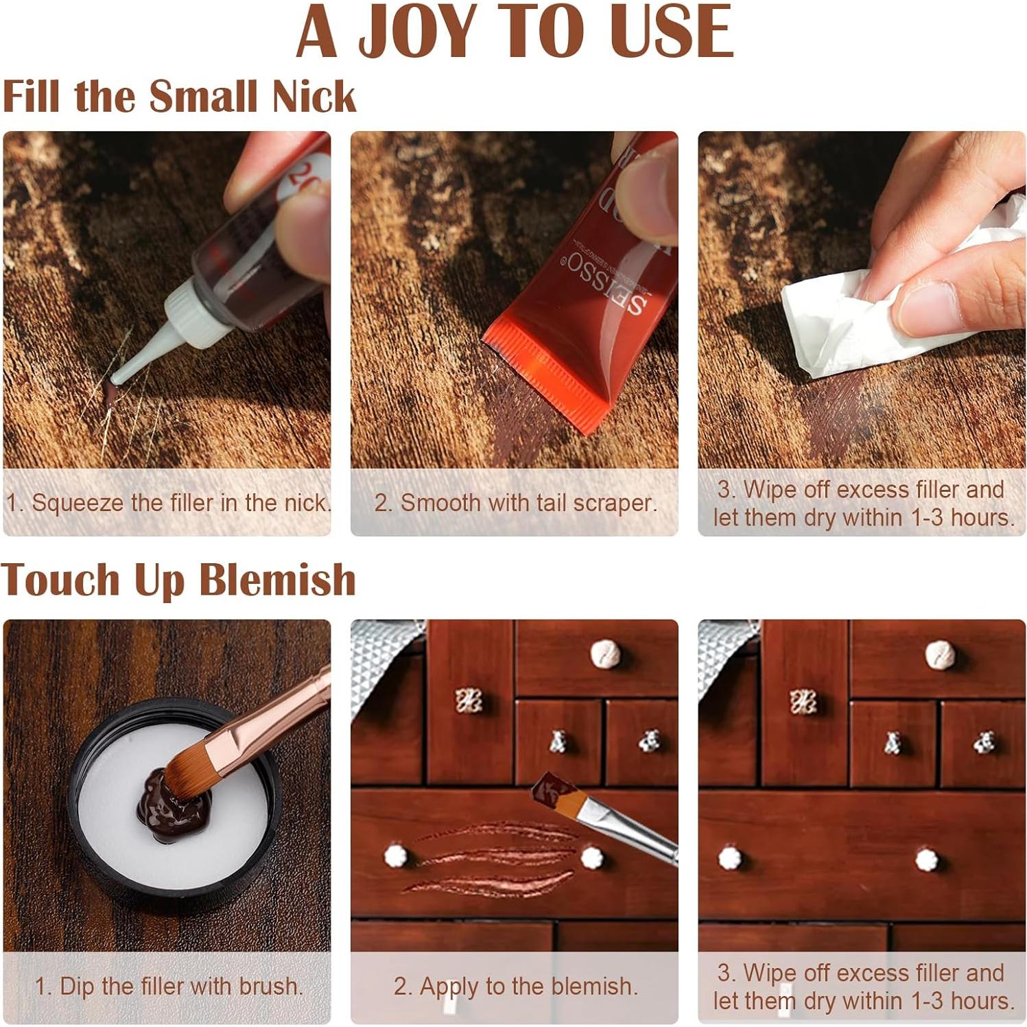 Kit de Reparación de Madera SEISSO 12 Colores para Muebles