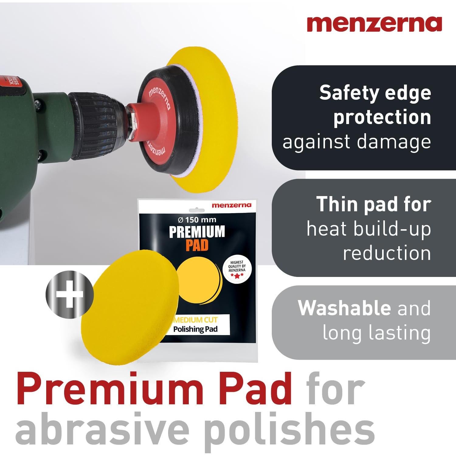 Set de Pulido Menzerna 3en1 con Adaptador para Taladro