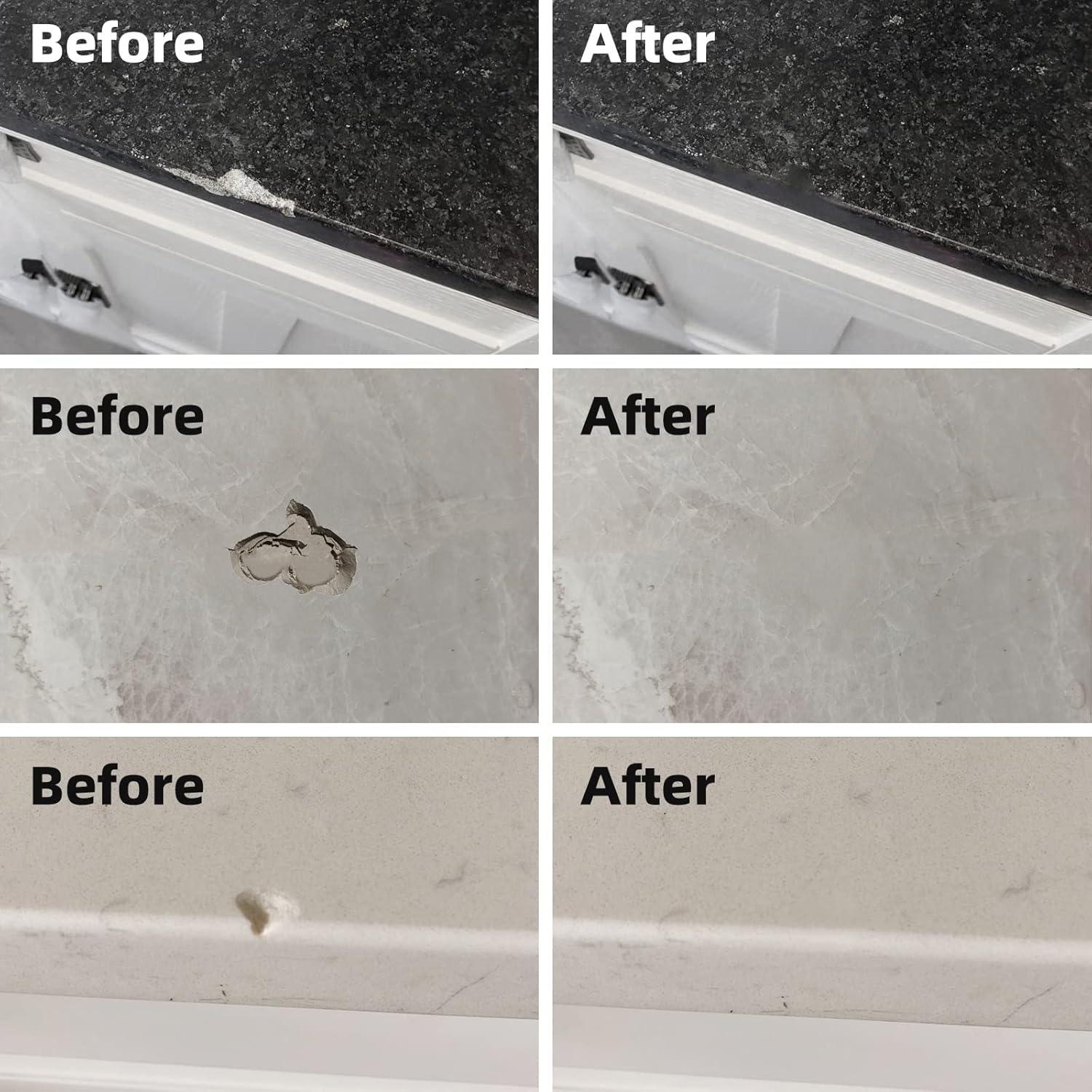 Kit de Reparación de Azulejos y Granito Globalcom - 4 Geles de Color