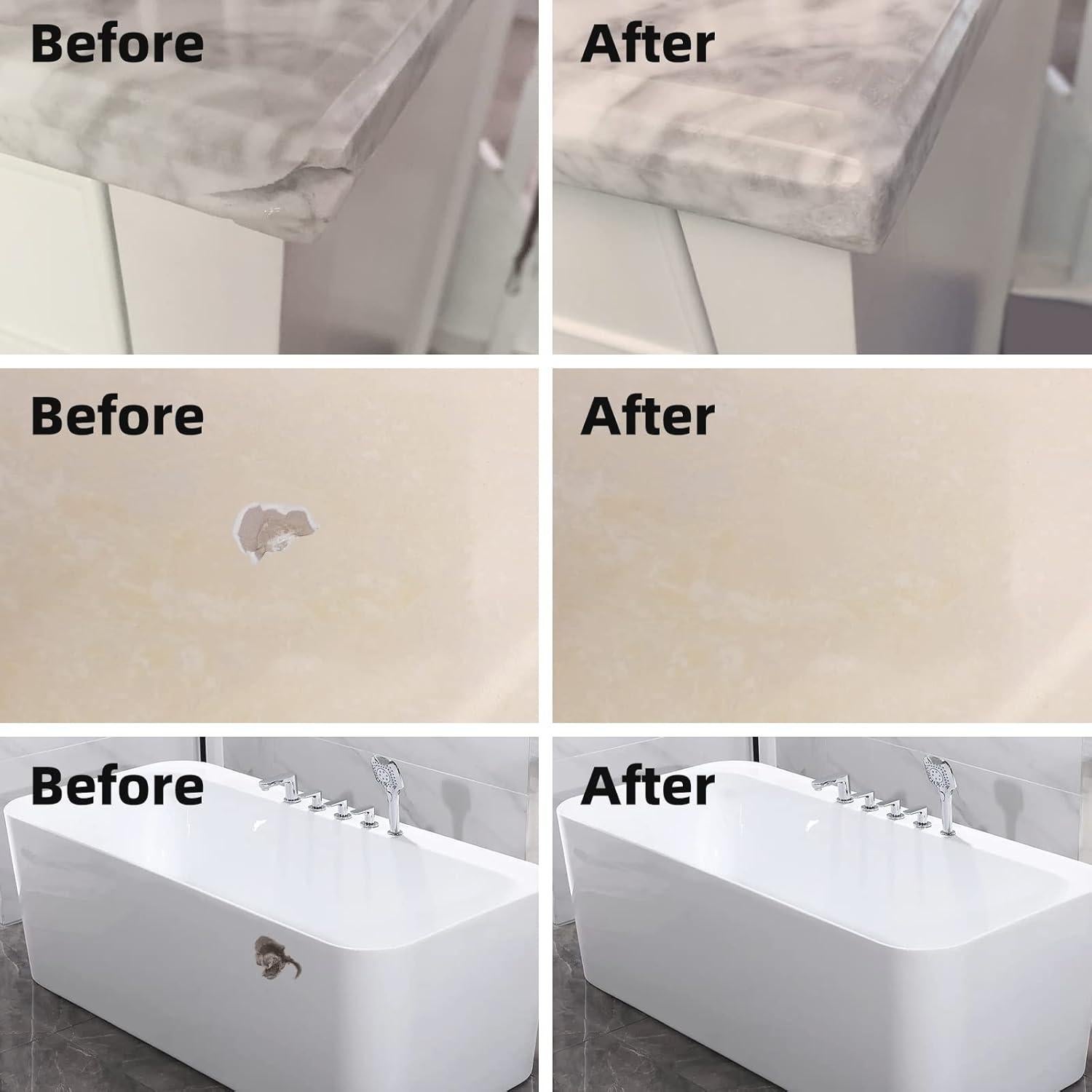 Kit de Reparación de Azulejos y Granito Globalcom - 4 Geles de Color