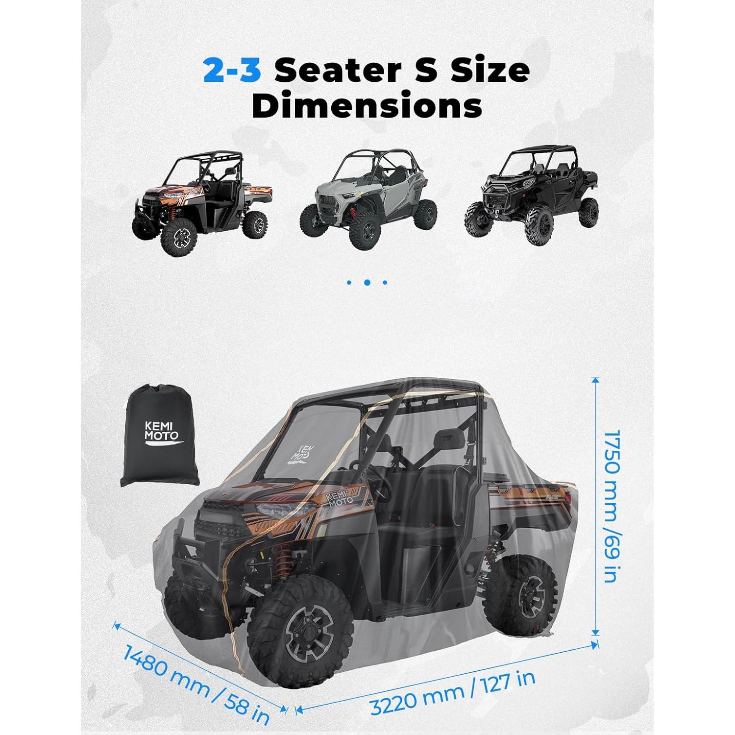 Funda KEMIMOTO UTV 2-3 Asientos Protección Todo Clima