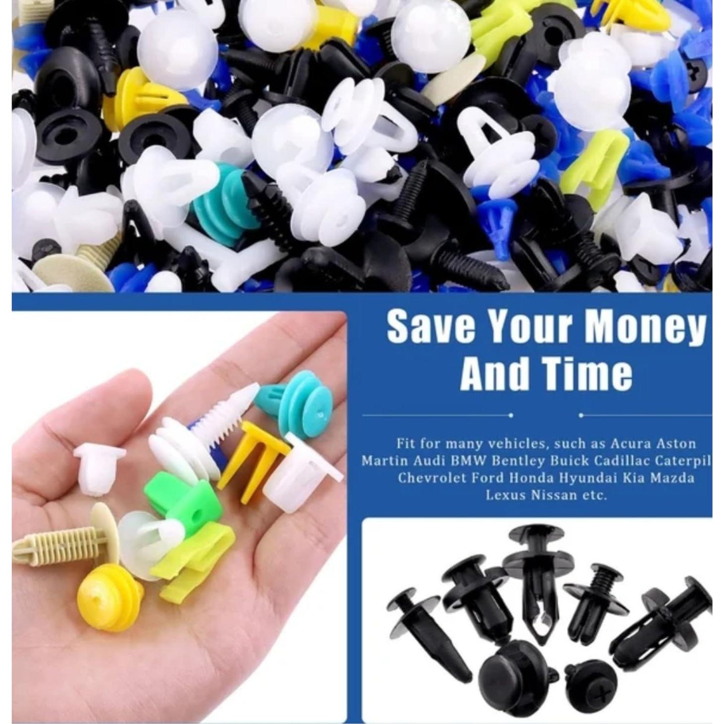 Kit de Clips Universales para Automóviles Sandario - 500 Piezas