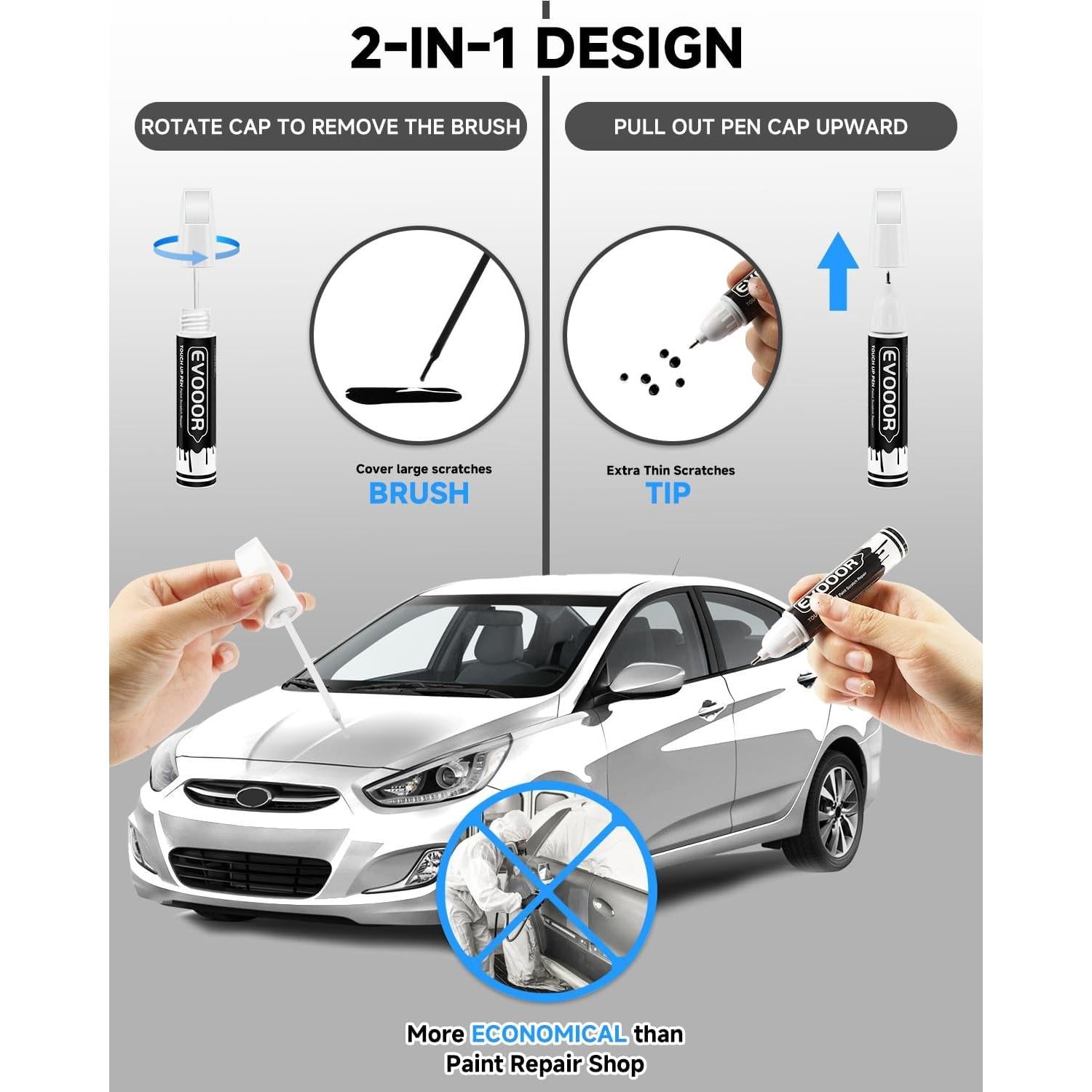 Pintura de Retoque EVOOOR Perla Blanca Serenidad 12.1 ml