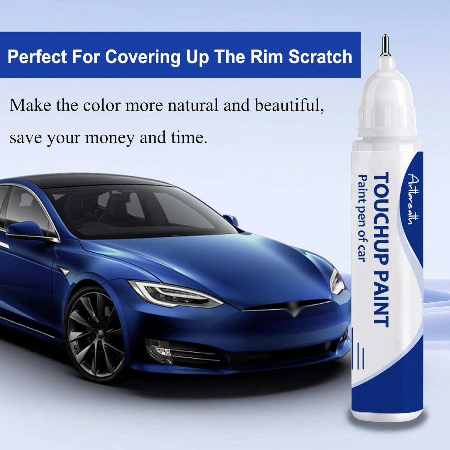 Deep Blue Metallic(PPSB) Touch Up Paint for Tesla Car Paint Pen Scratch Repair Two-In-One Touch Up Paint Automotive Paint Pen for Tesla Model Y/3/X/S