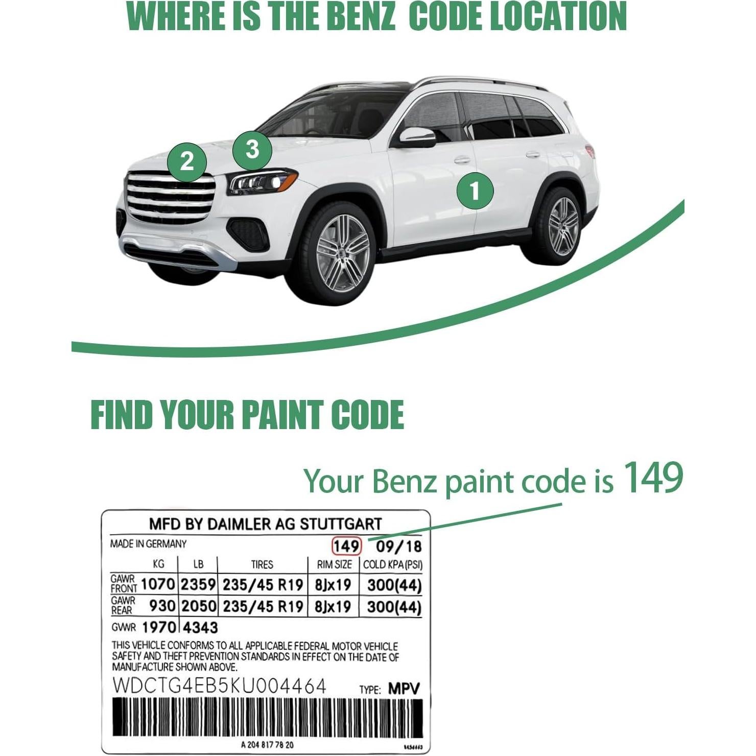 Pintura de Reparación Cardiality 197/9197 Obsidiana Negra para Mercedes