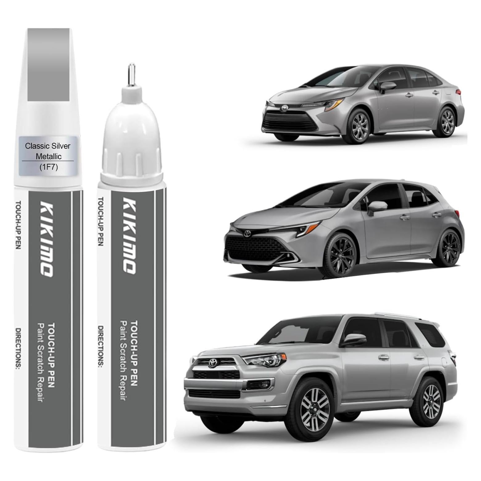 KIKIMO Pintura de Retoque para Toyota Plata Metálico 12ml