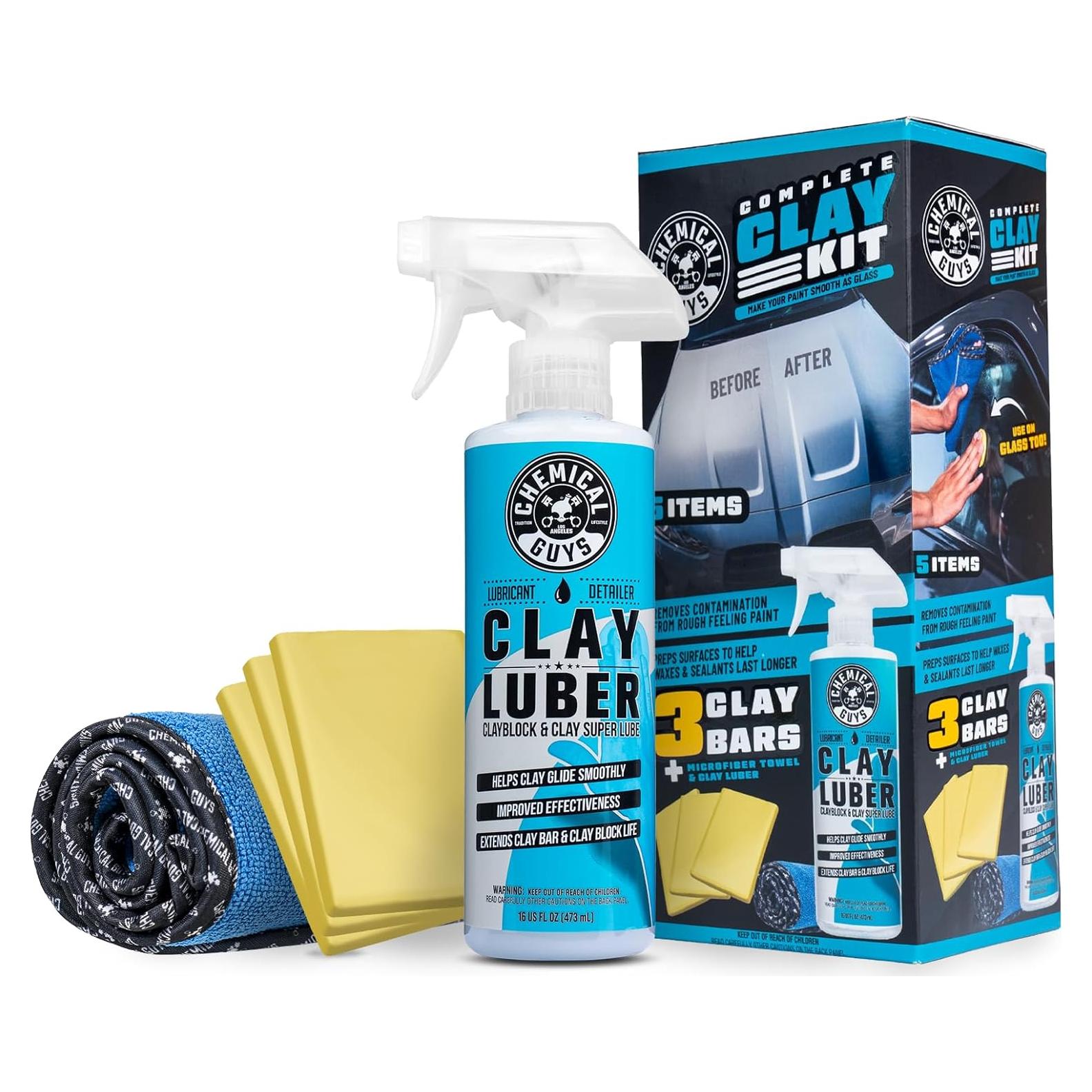 Kit Completo de Arcilla Chemical Guys para Restauración de Pintura