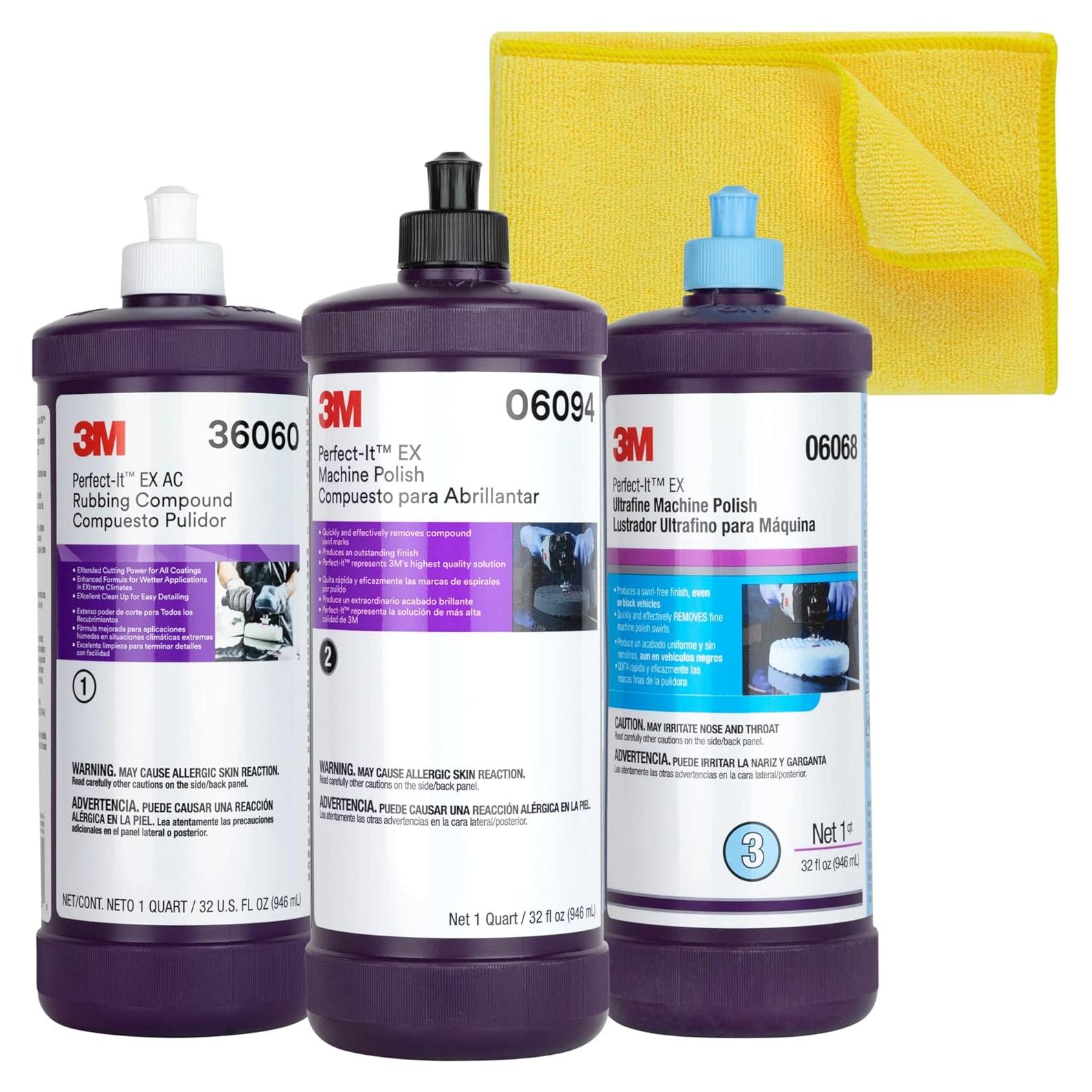 Kit de Pulido 3M Perfect-It EX con Paño Microfibra 1L