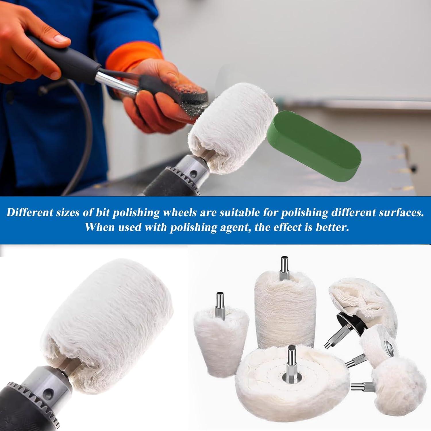 Kit de Ruedas de Pulido Tnisesm 10 Piezas para Taladro