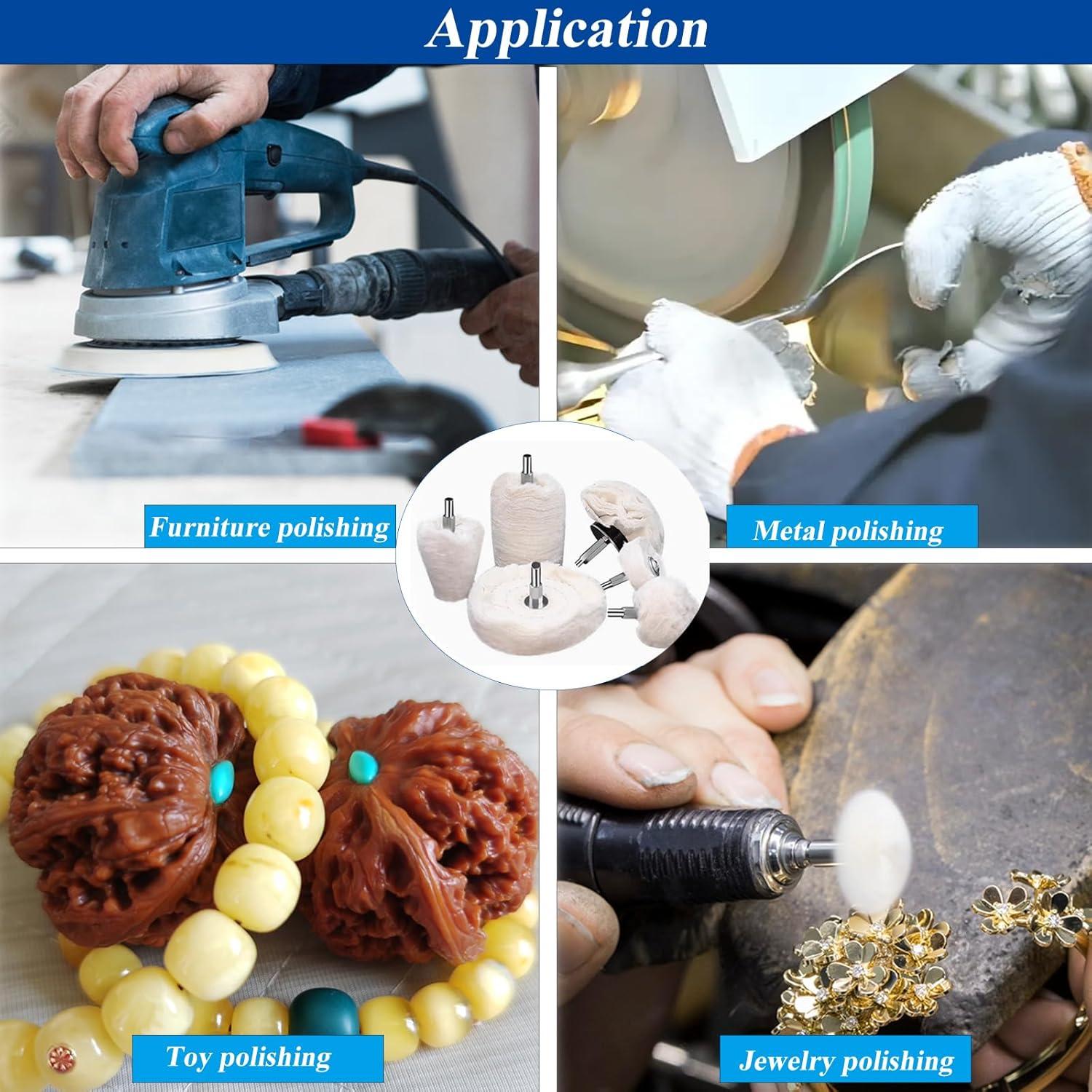 Kit de Ruedas de Pulido Tnisesm 10 Piezas para Taladro