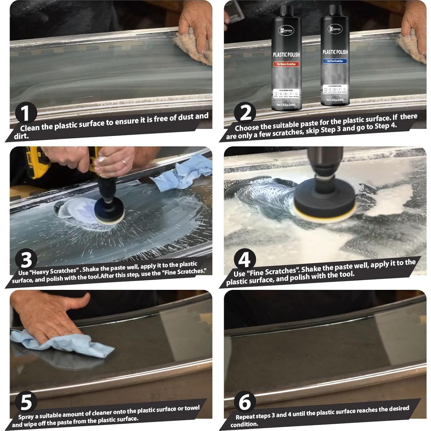 Kit de Pulido de Plástico INNOVAYOU 400g y 100g - Elimina Rayones