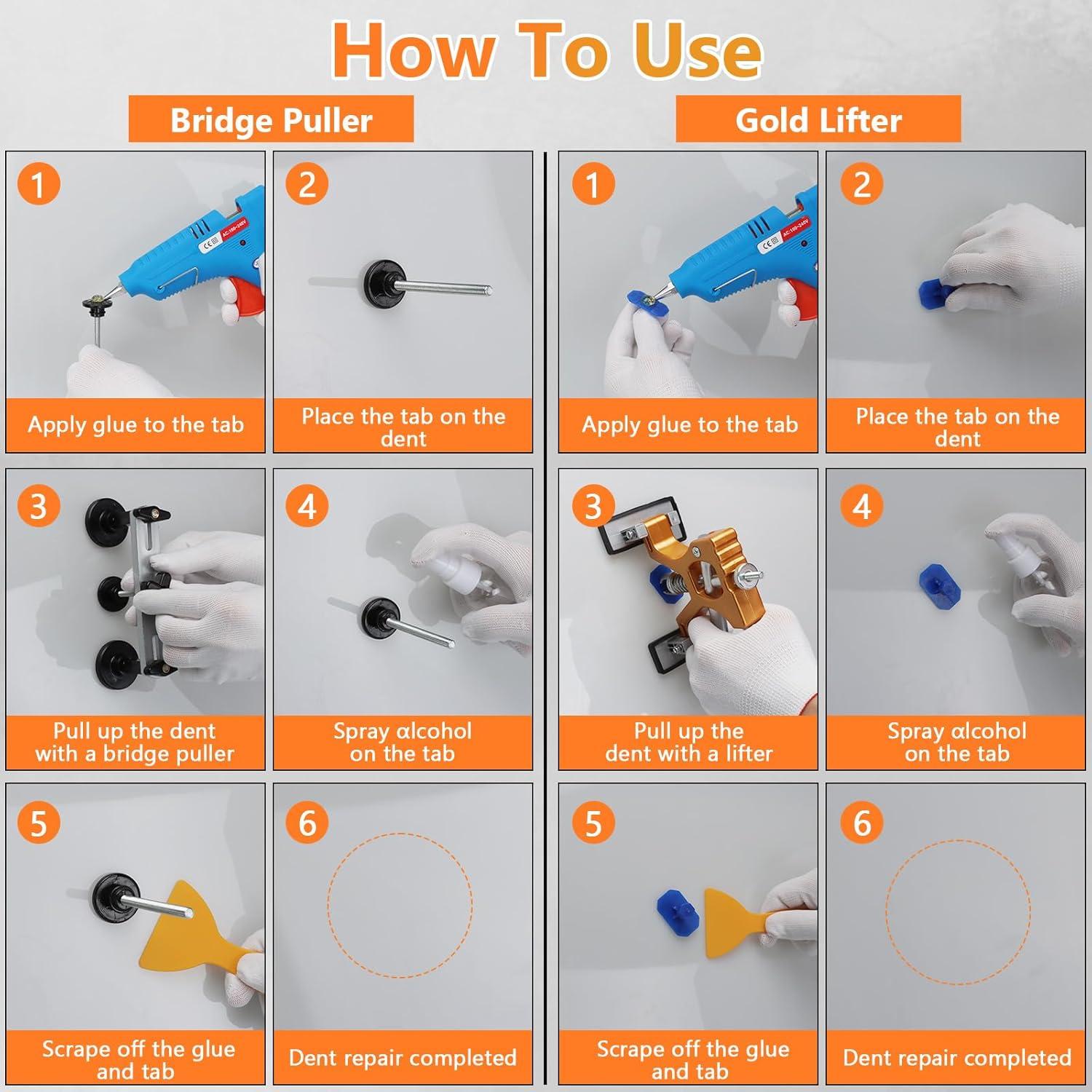Kit de Extracción de Abolladuras Oranqran 45 Piezas