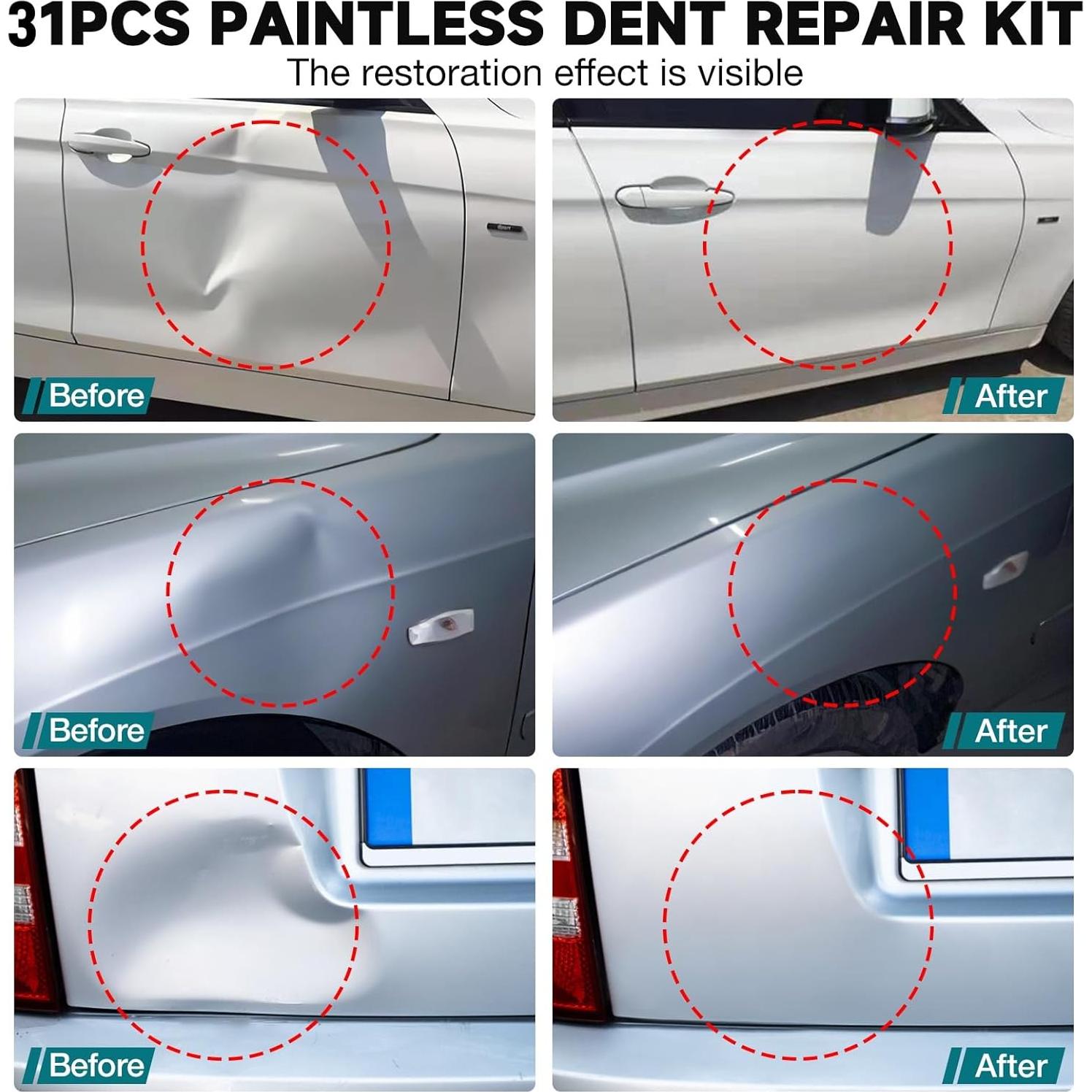 Kit de Extracción de Abolladuras NJ FOREVER 31PCS Sin Pintura